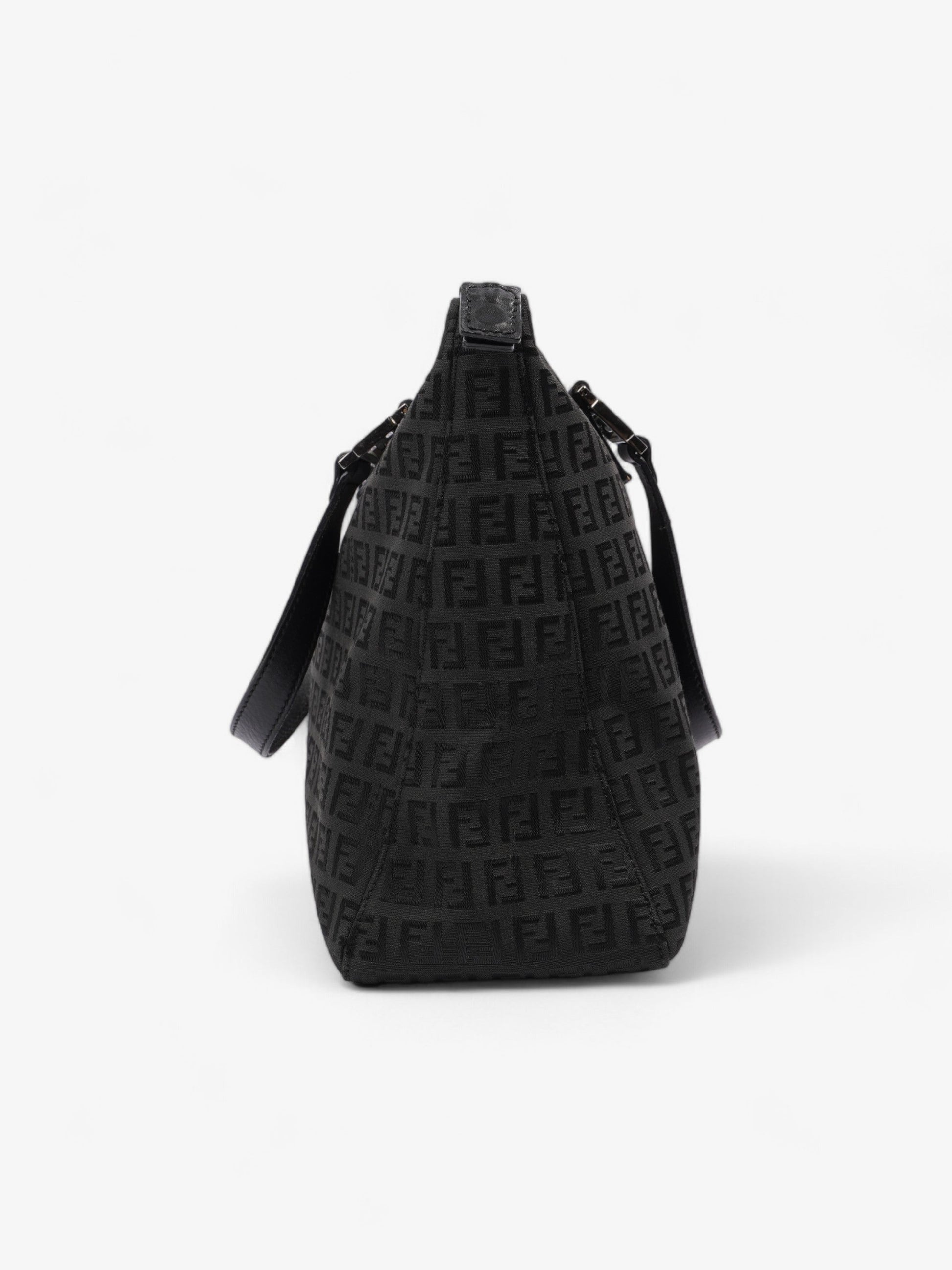 Fendi Zucca Tote Canvas Black Shoulder Bag