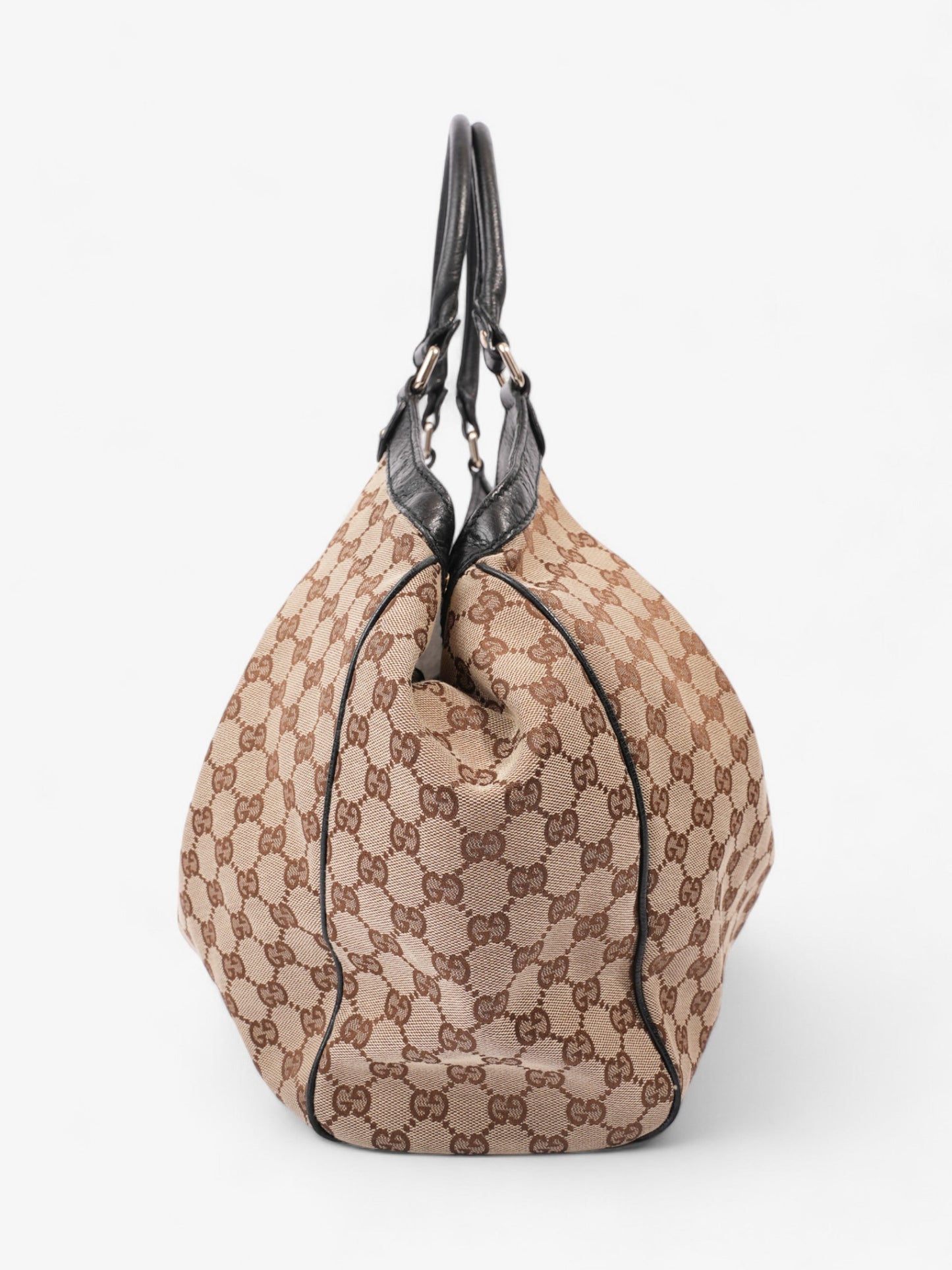 Gucci Sukey And Ebony Supreme Handbag Canvas Beige Travel Bag