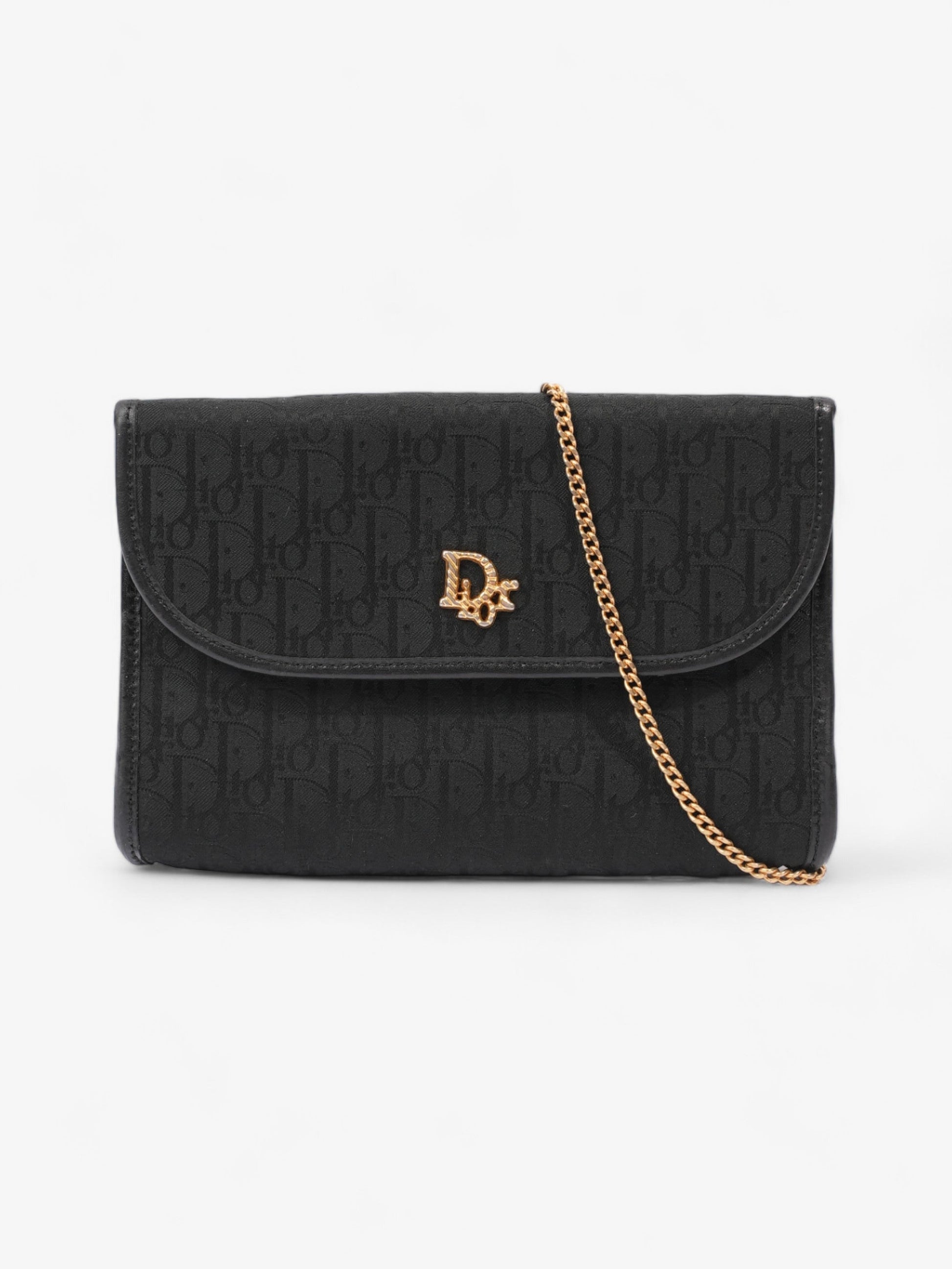 Dior Christian Trotter issimo Crossbody Bag Canvas Black Chain