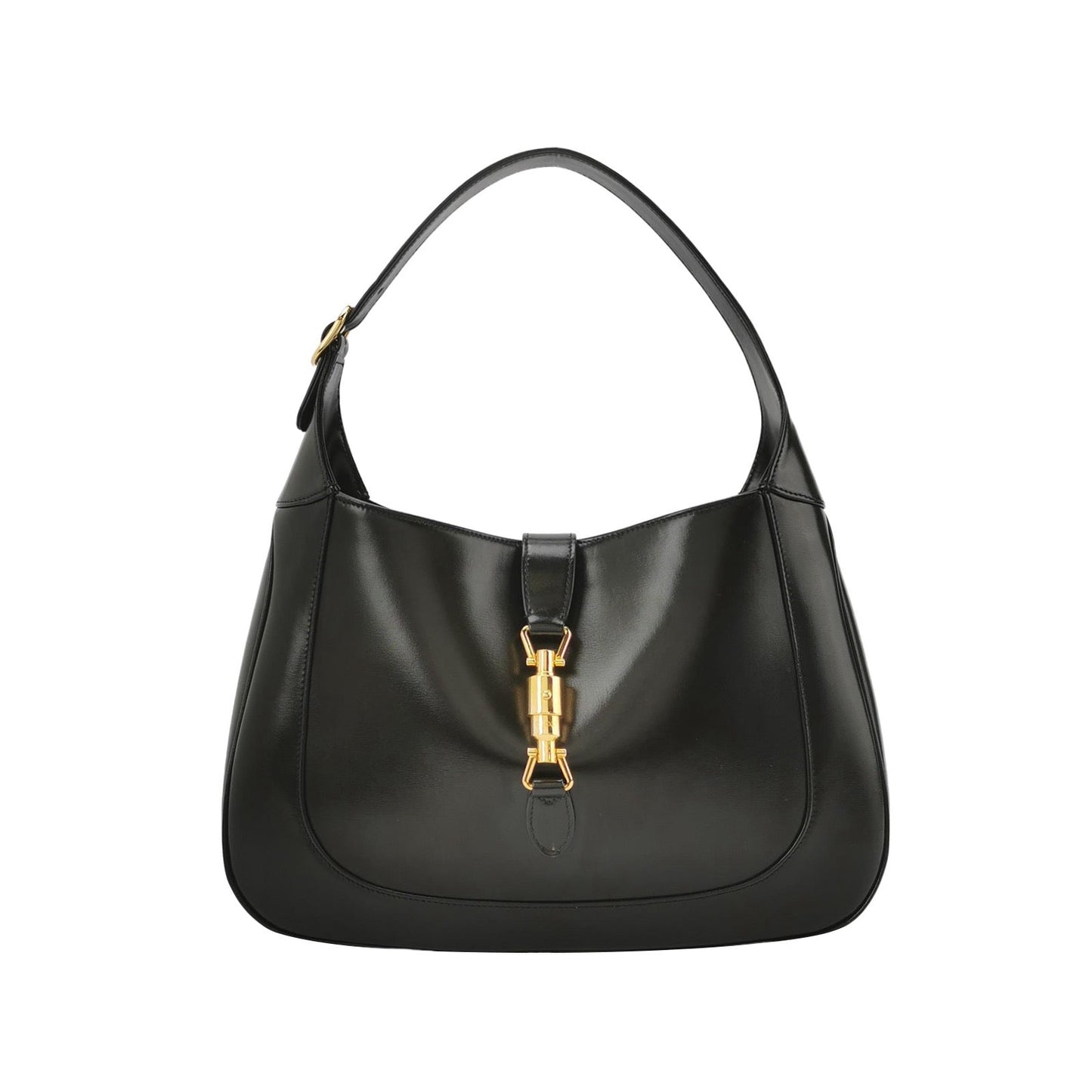 Gucci Jackie No Strap Leather Black Medium Travel Bag