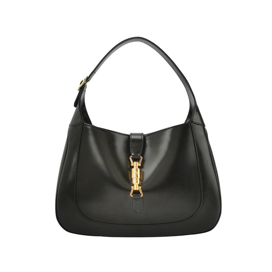 Gucci Jackie No Strap Leather Black Medium Travel Bag