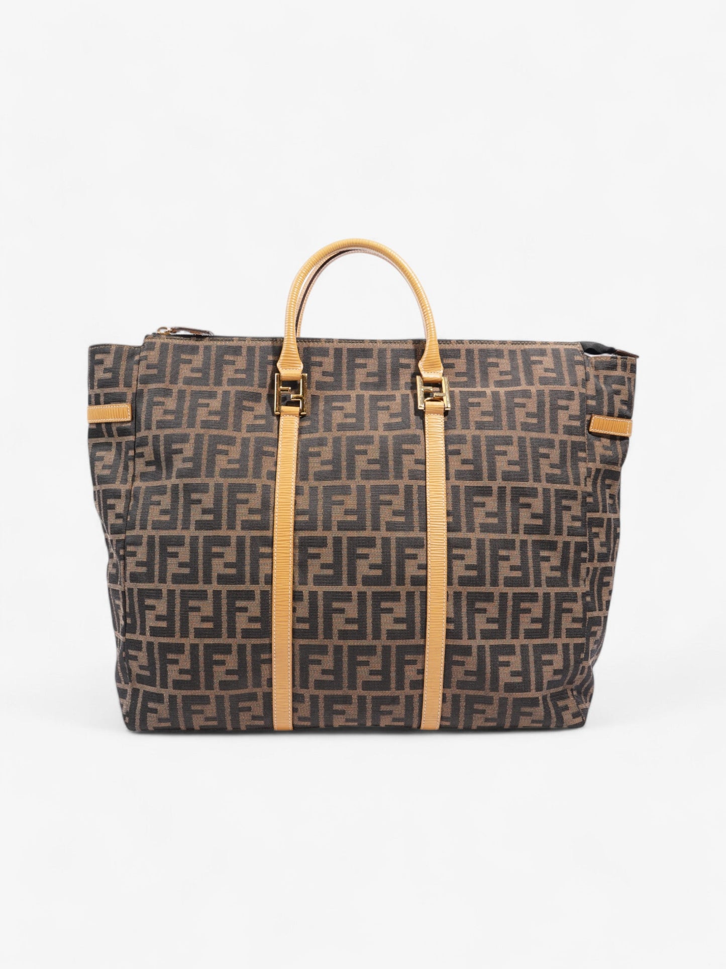 Fendi Zucca Weekender Tote Canvas Brown Tote Bag