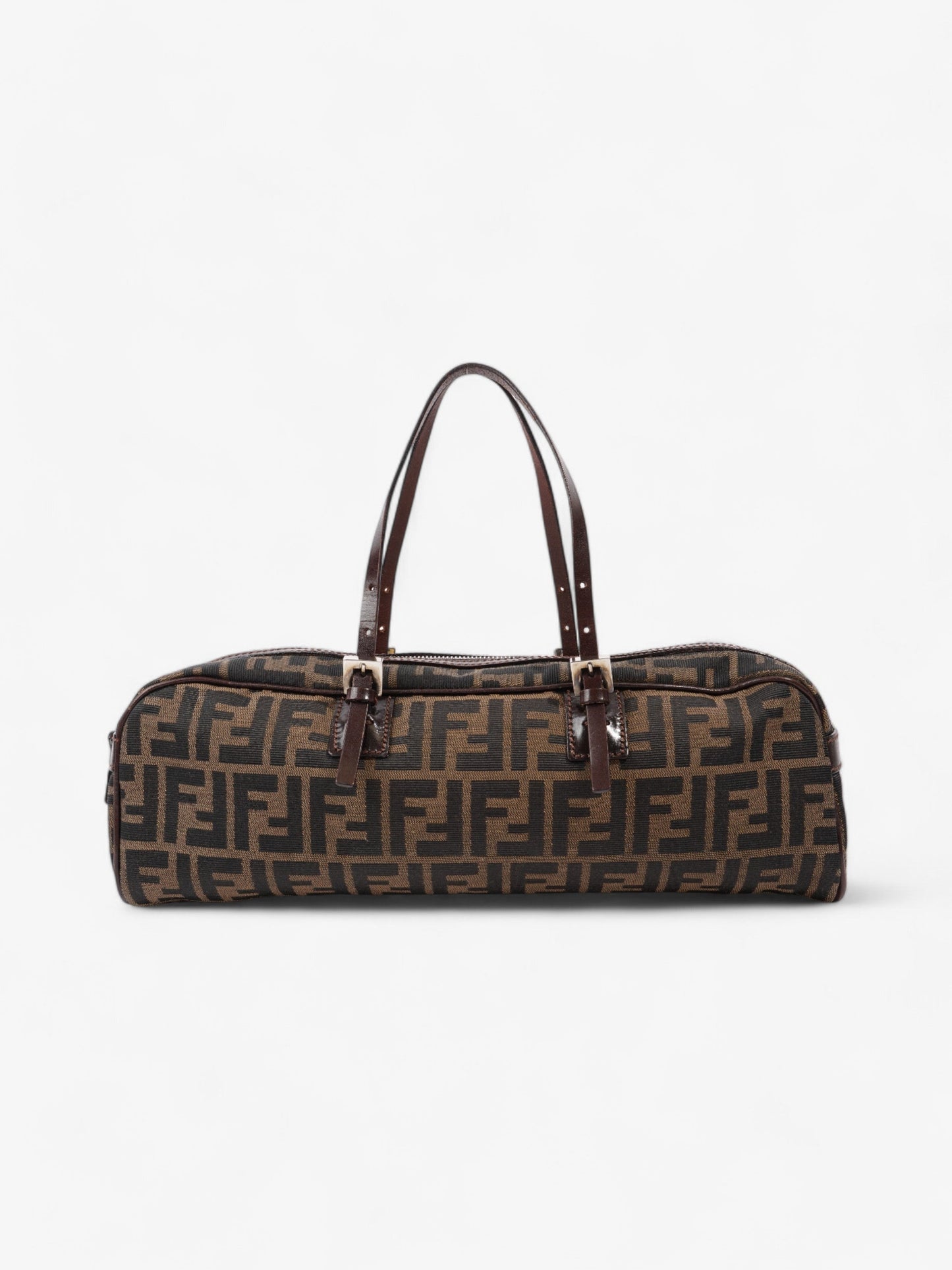 Fendi Zucca Shoulder Bag Tobacco Canvas Brown