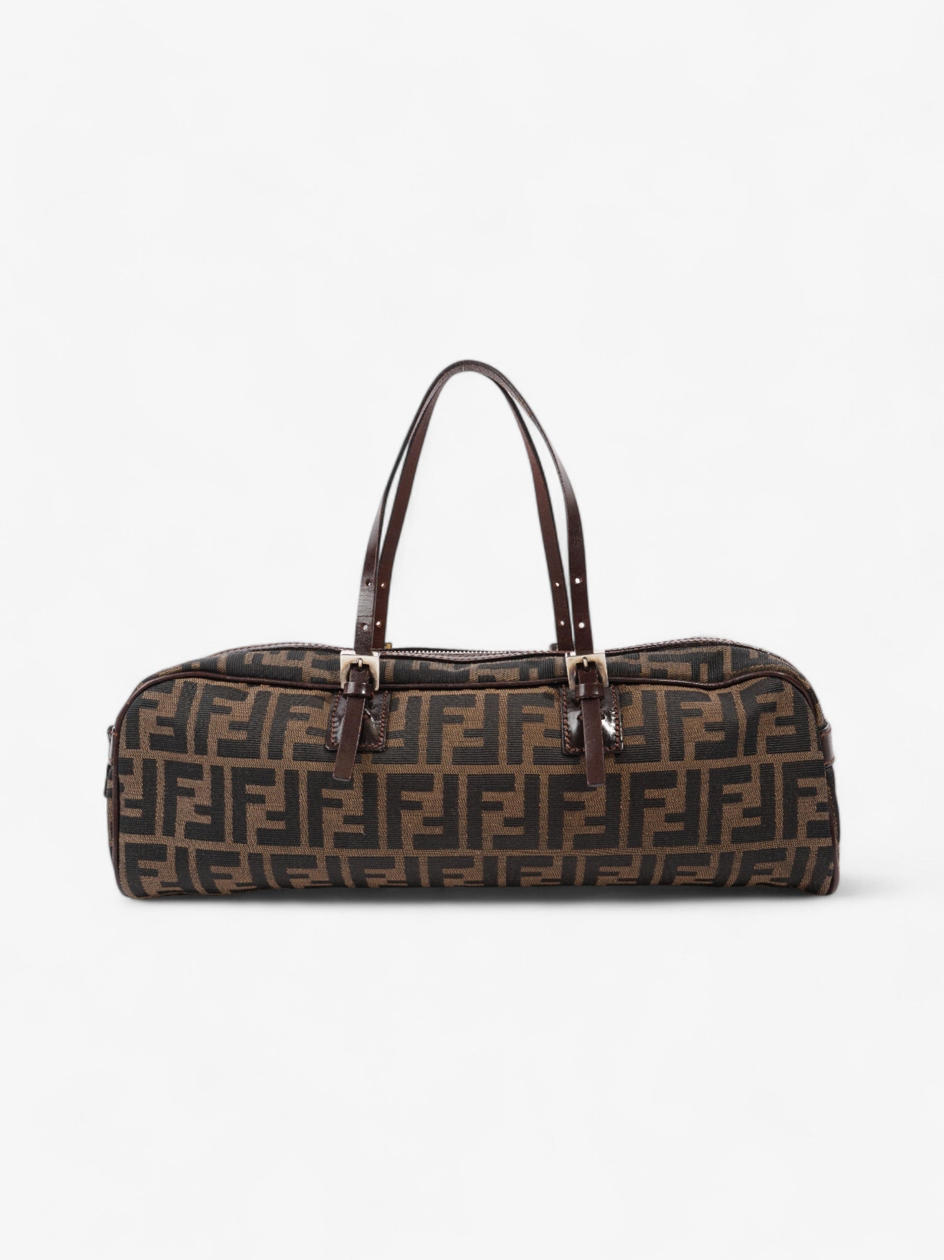 Fendi Zucca Shoulder Bag Tobacco Canvas Brown