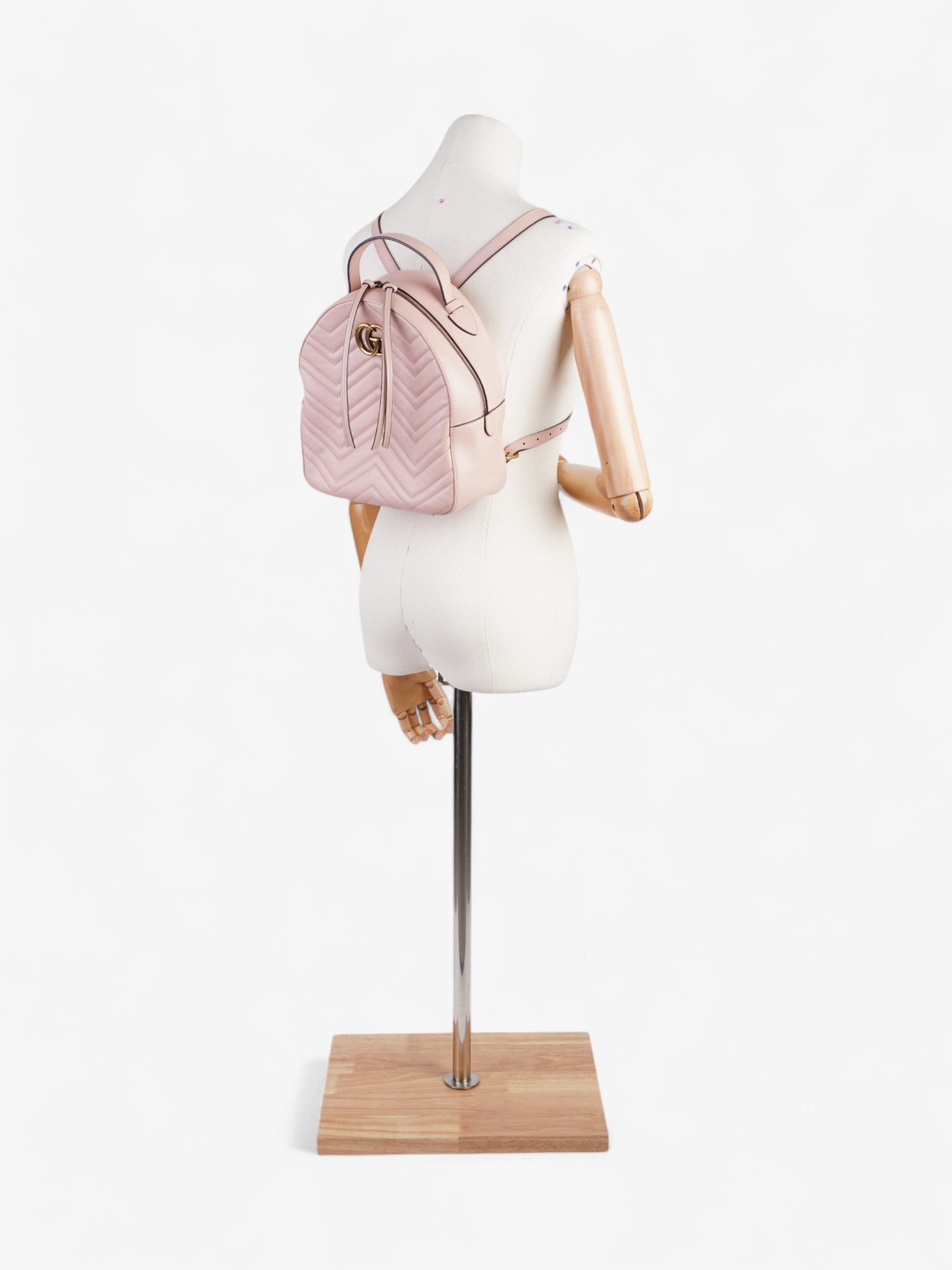 Gucci Marmont Backpack Leather Pink