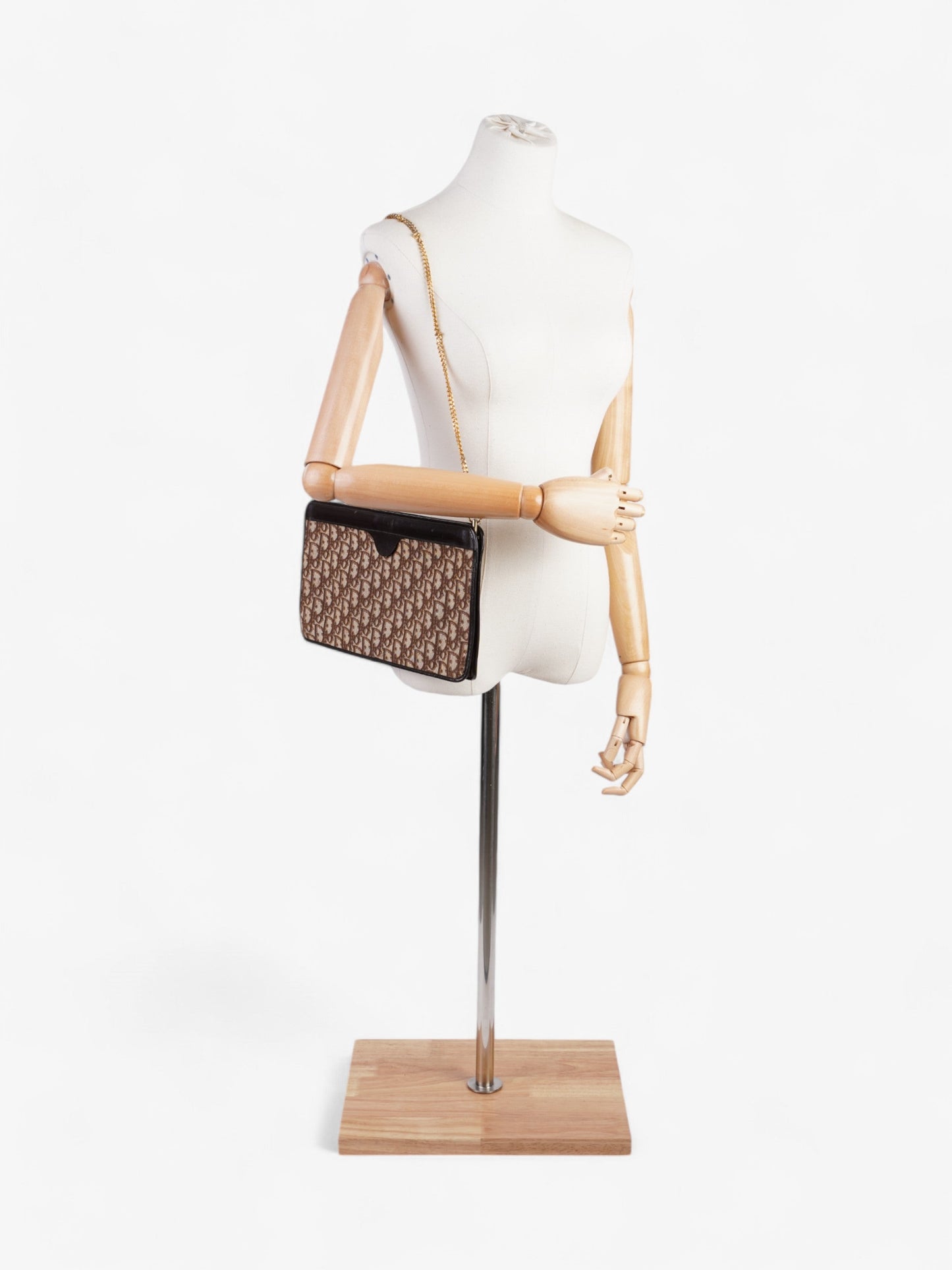 Dior Christian issimo Clutch Canvas Brown Clutch Bag