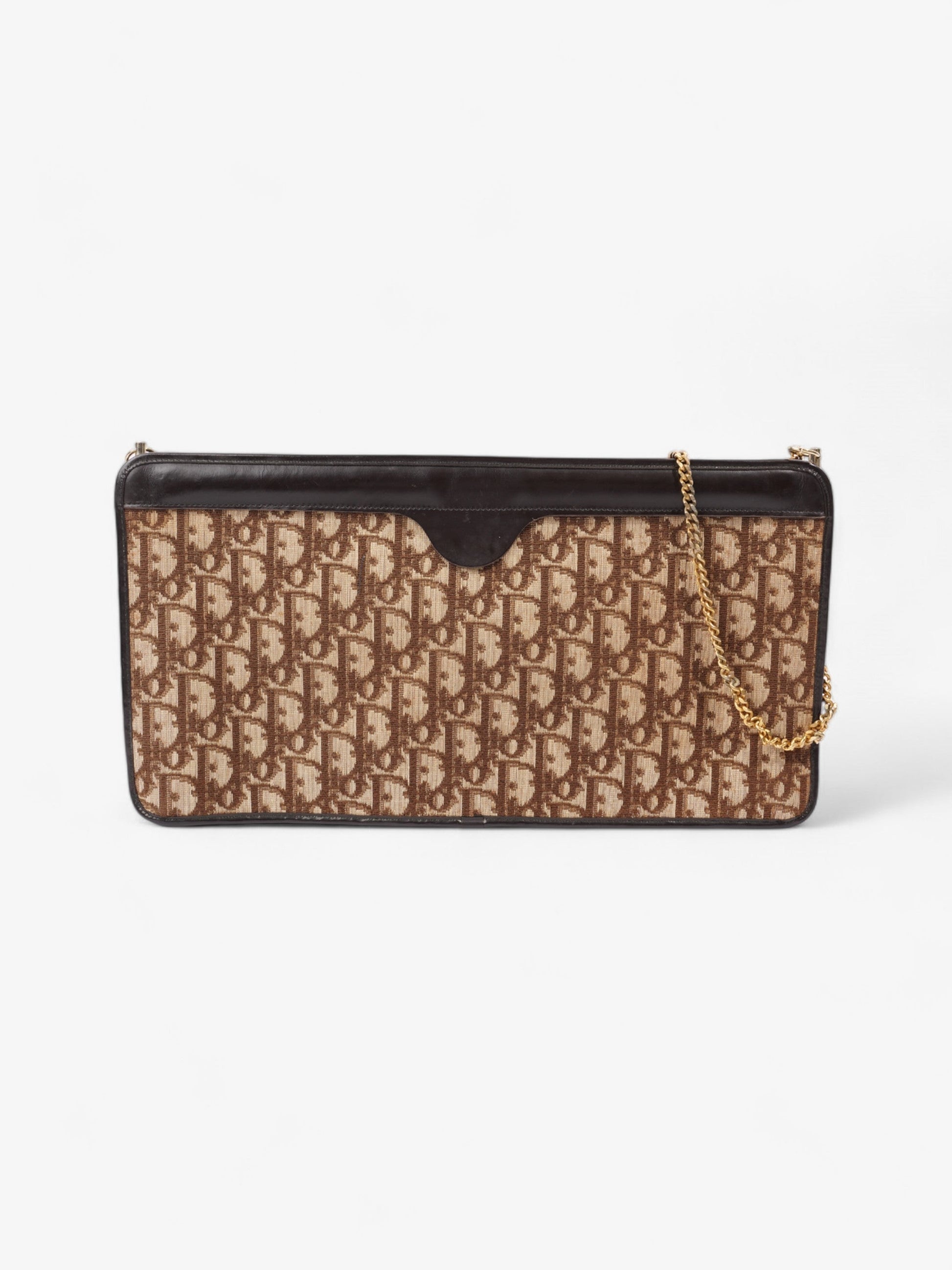 Dior Christian issimo Clutch Canvas Brown Clutch Bag