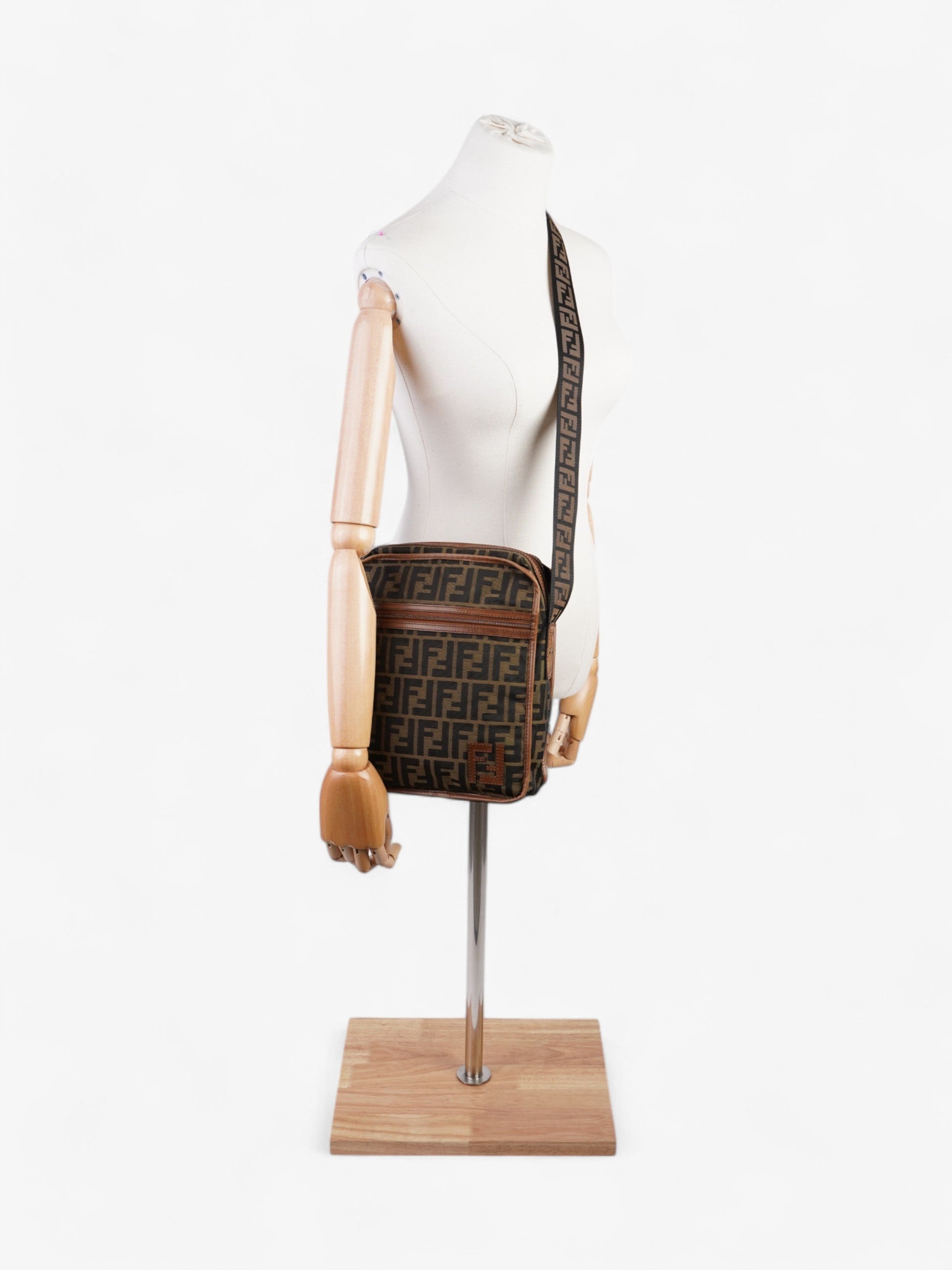Fendi Messenger Bag Coated Canvas Monogram
