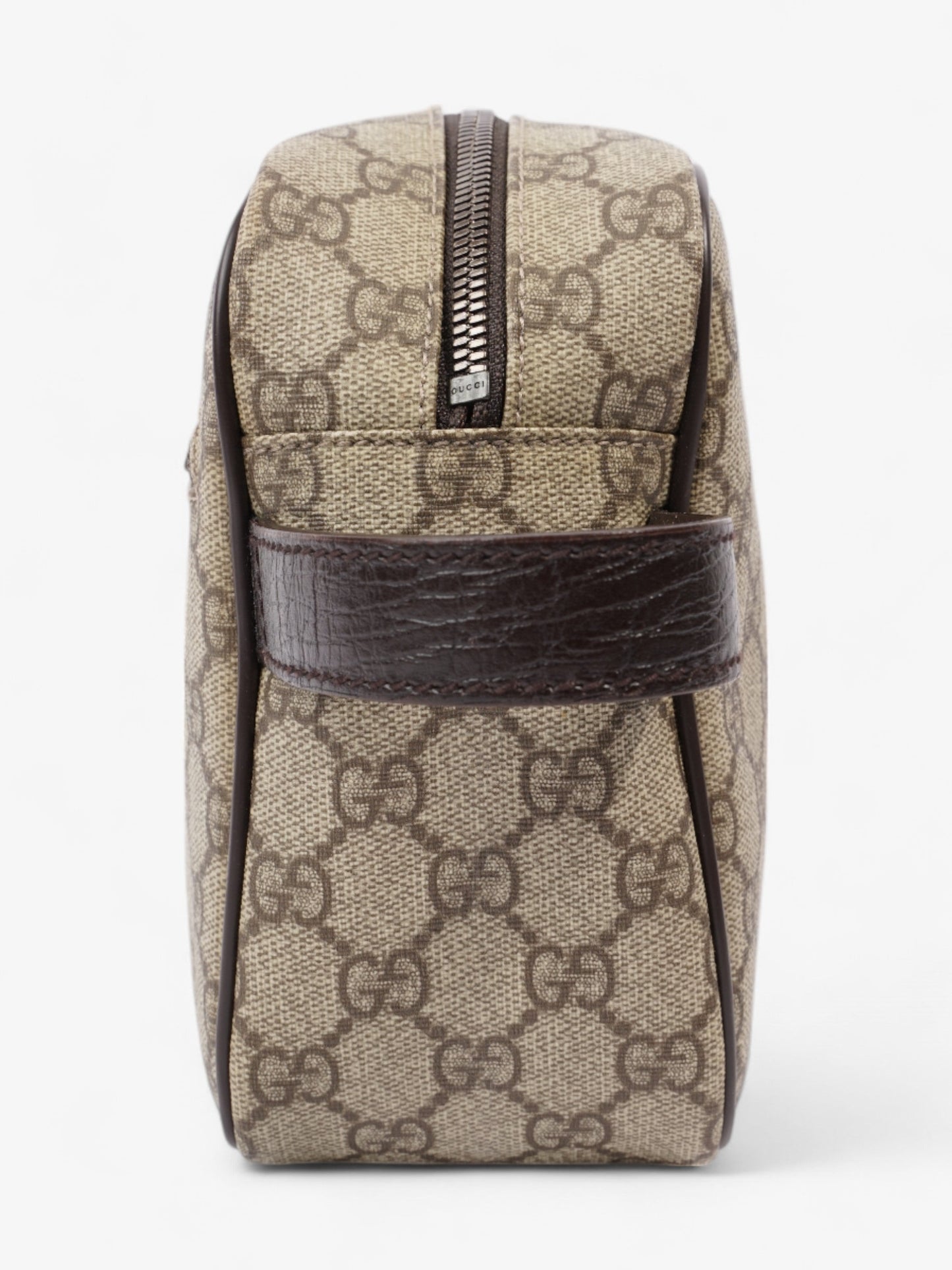 Gucci Toiletry Coated Handbag Canvas Brown Travel Bag