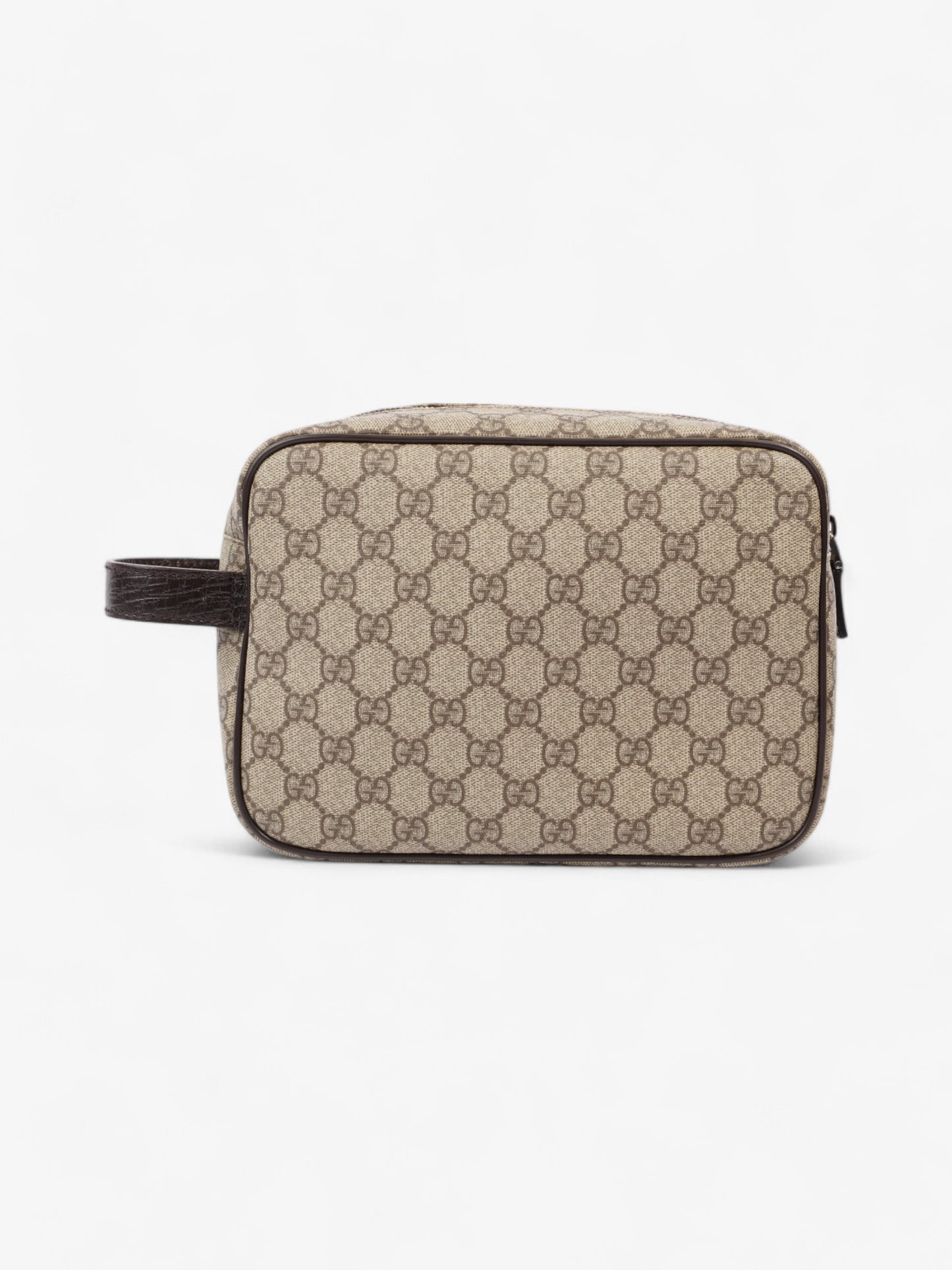 Gucci Toiletry Coated Handbag Canvas Brown Travel Bag