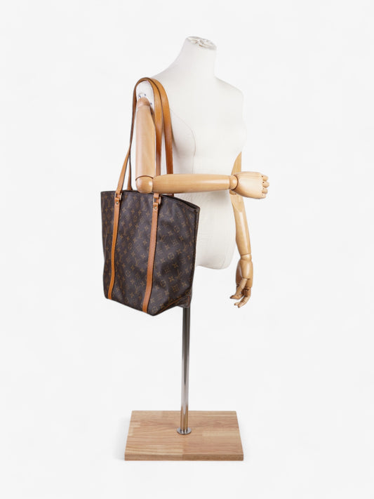 Louis Vuitton Sac Shopping Coated Monogram Brown Canvas Coated Canvas Apparel