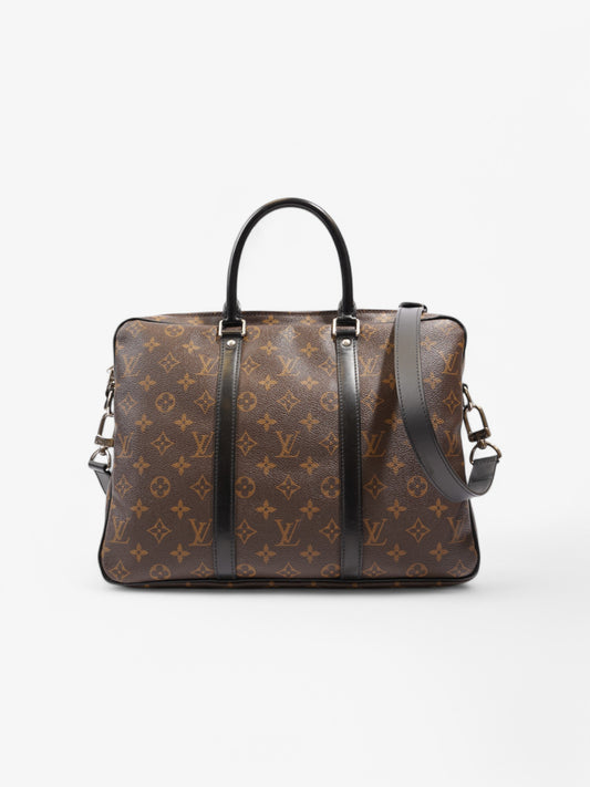 Louis Vuitton Porte-Documents Voyage Coated Monogram Black Canvas Coated Canvas Apparel