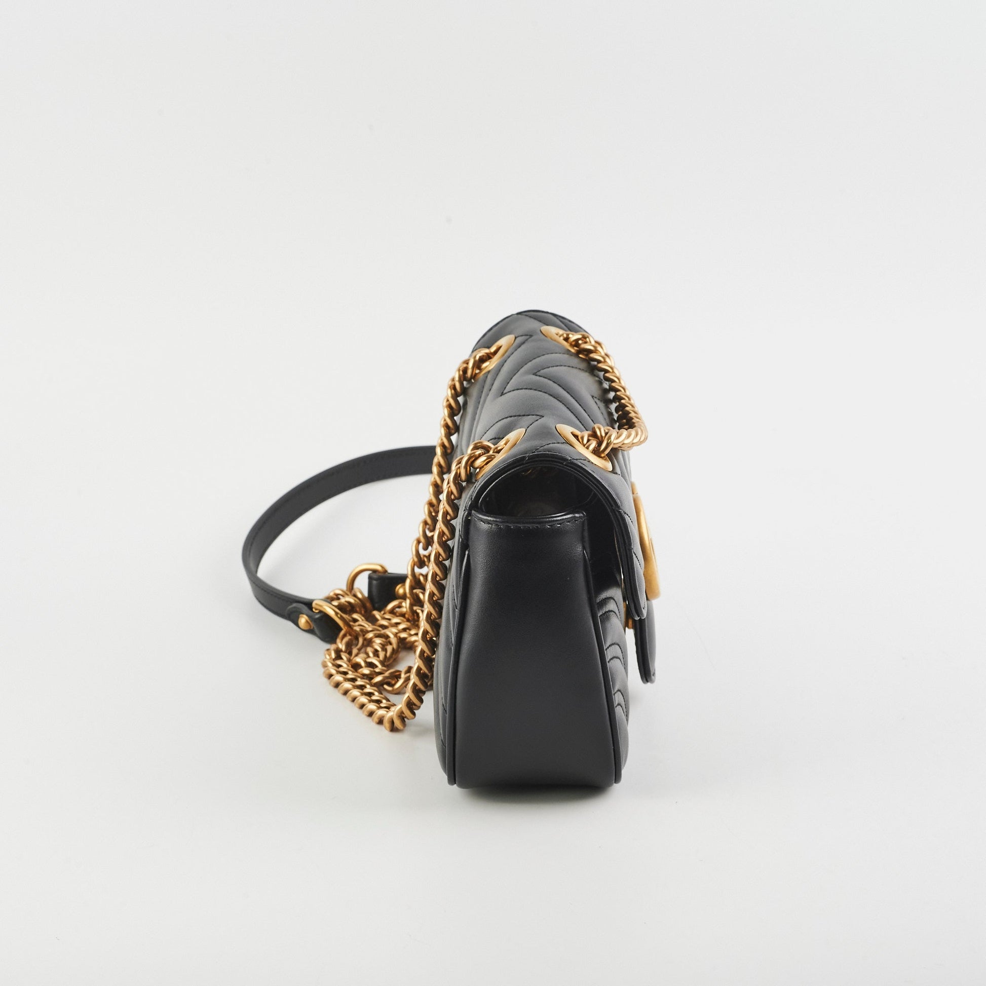 Gucci Marmont Shoulder Bag Black Mini Crossbody Bag 3