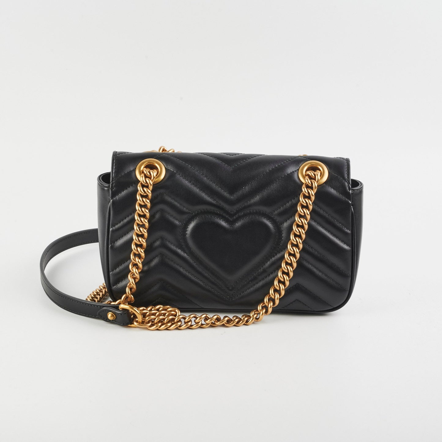 Gucci Marmont Shoulder Bag Black Mini Crossbody Bag 3