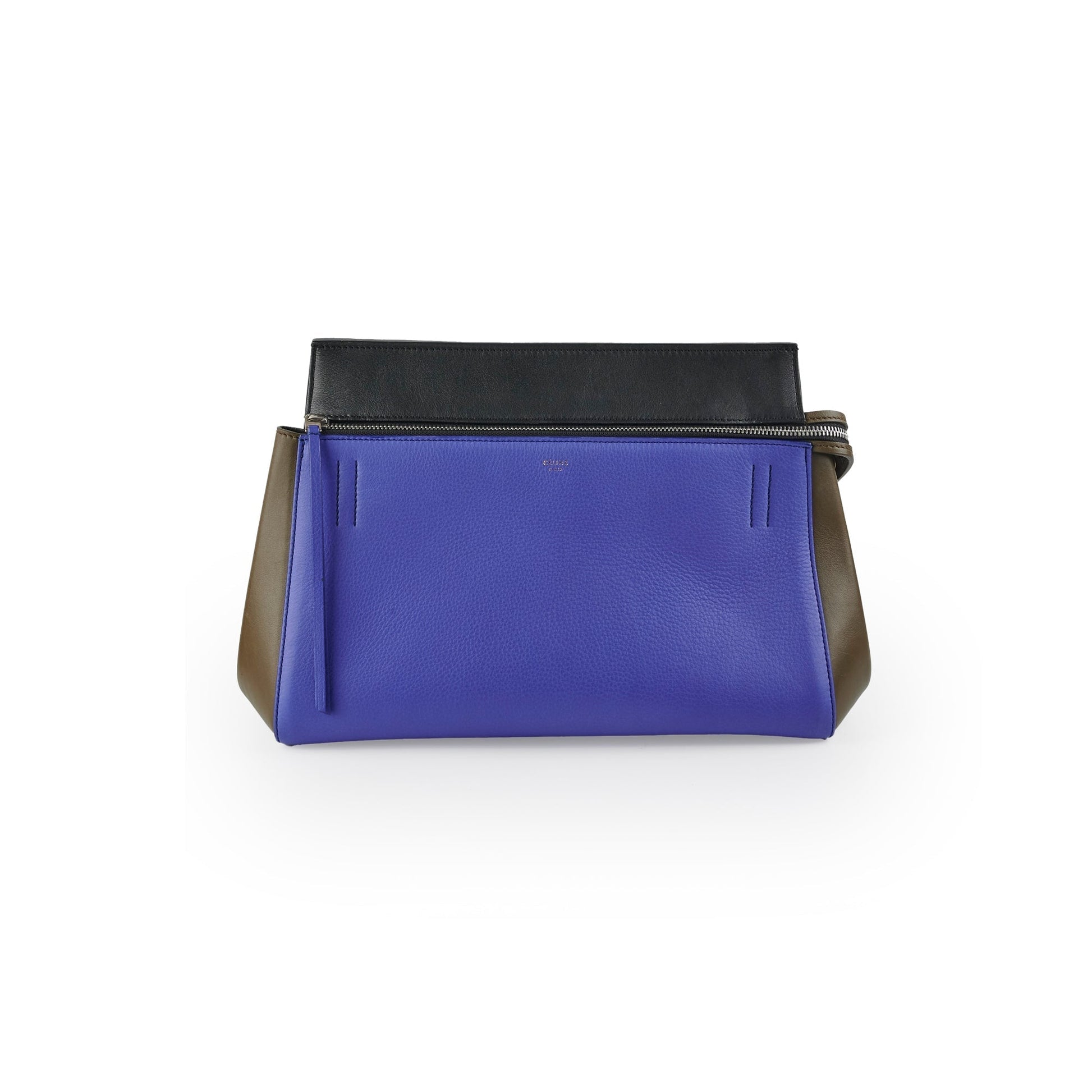Luxury Tri Colour Edge Shoulder Bag Leather