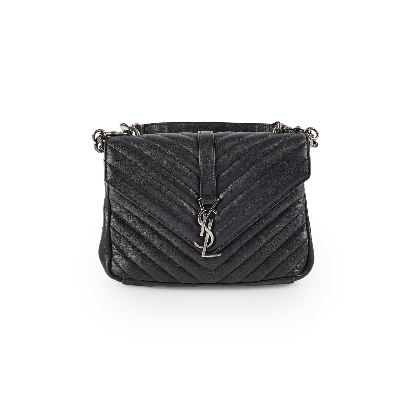YSL Saint Laurent College Bag Black Medium Crossbody Bag Medium Black Bag