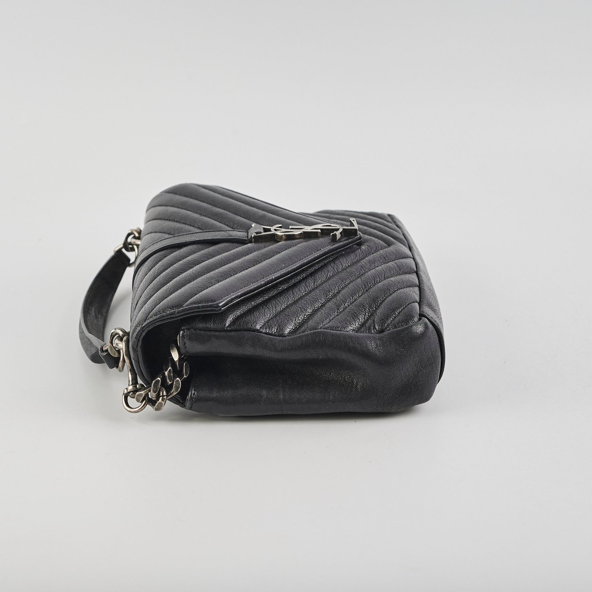 YSL Saint Laurent College Bag Black Medium Crossbody Bag Medium Black Bag