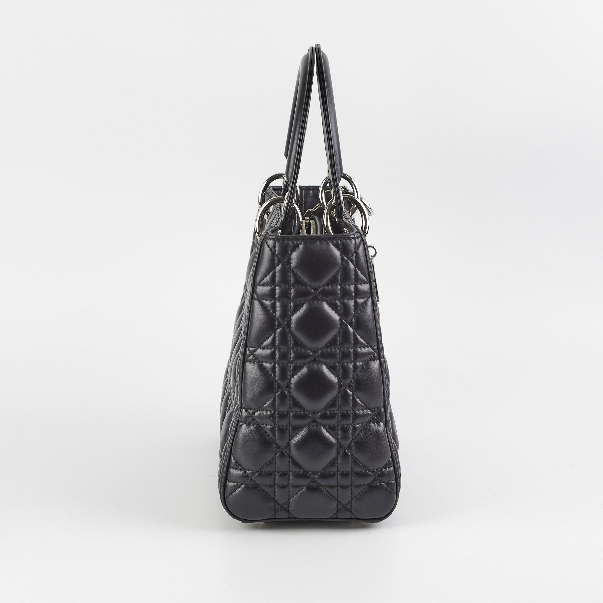 Dior Christian Lady Crossbody Bag Black Medium