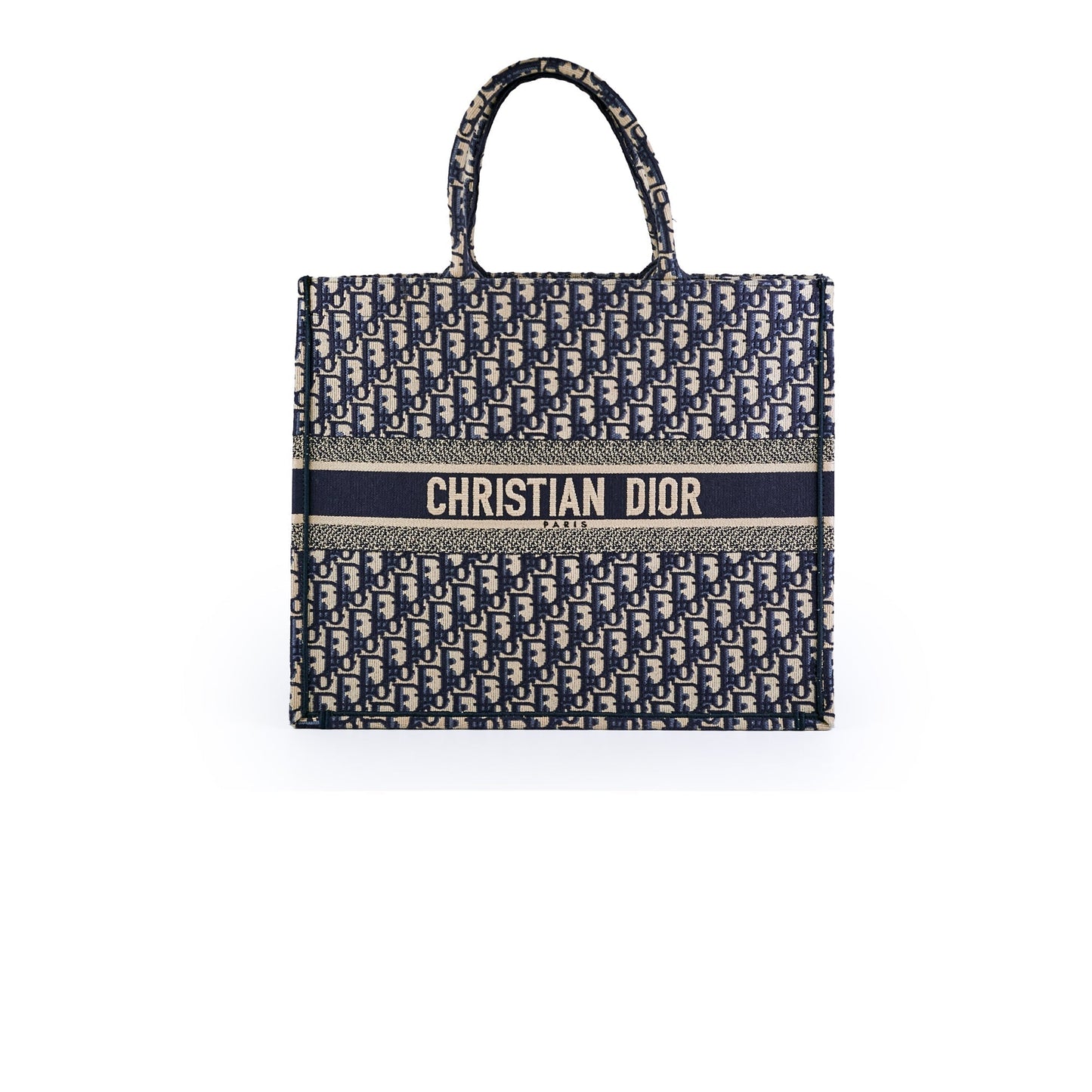 Dior Christian Book Tote Navy Large Tote Bag Book Tote Navy