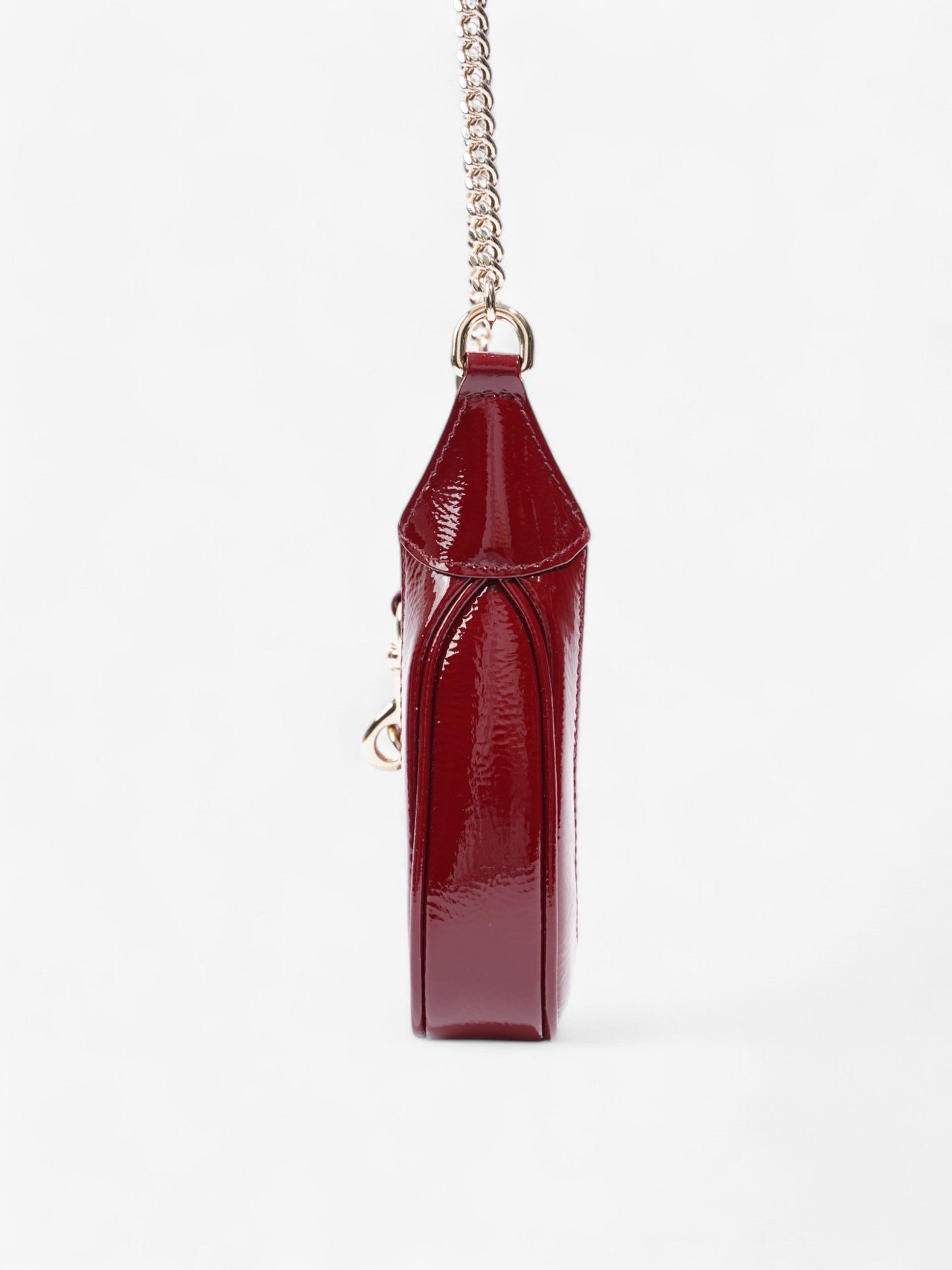 Gucci Jackie Notte Patent Crossbody Bag Leather Red