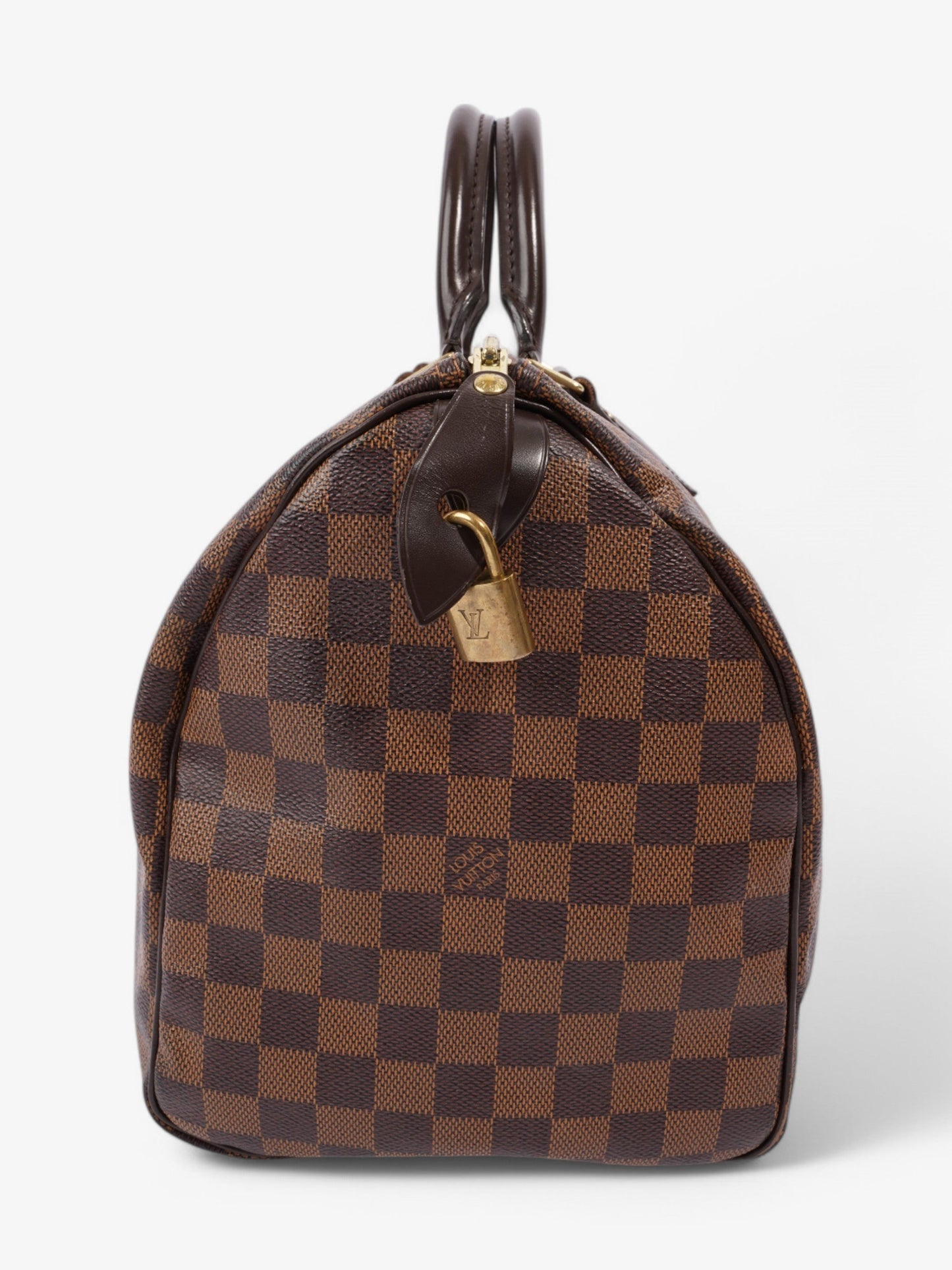 Louis Vuitton Speedy Ebene Coated 35 Canvas Coated Canvas Damier Apparel Canvas 50
