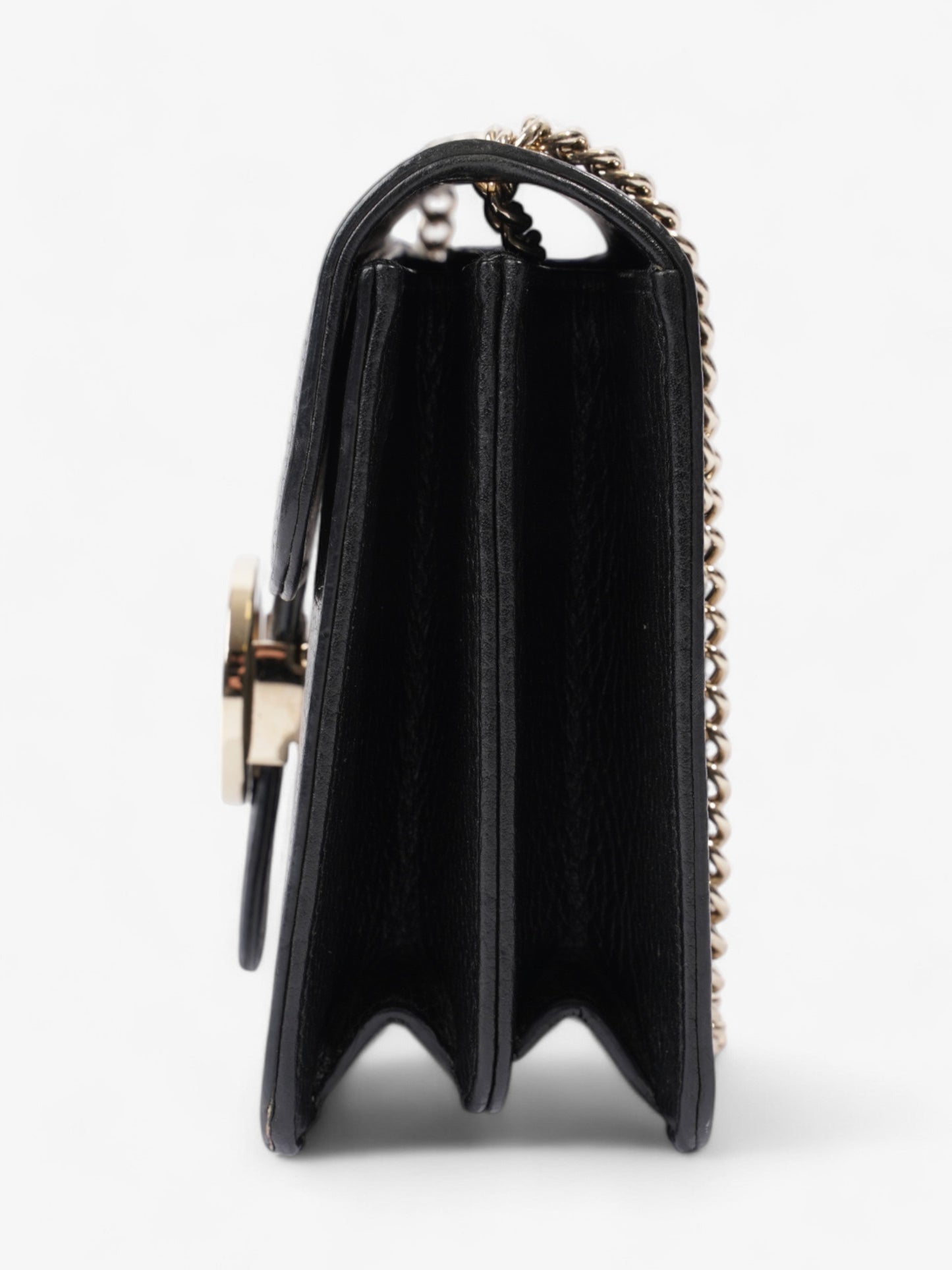 Gucci Interlocking Bag Leather Black Shoulder Bag Small 2