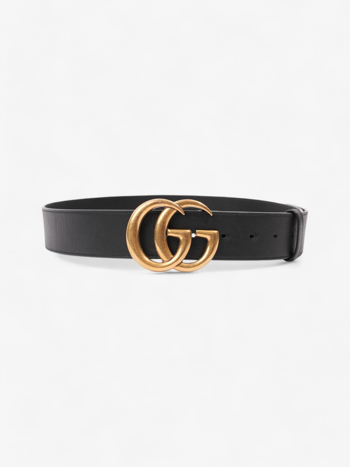 Gucci Marmont Re Edition Wide Belt Handbag Leather Black Accessory 90Cm 36