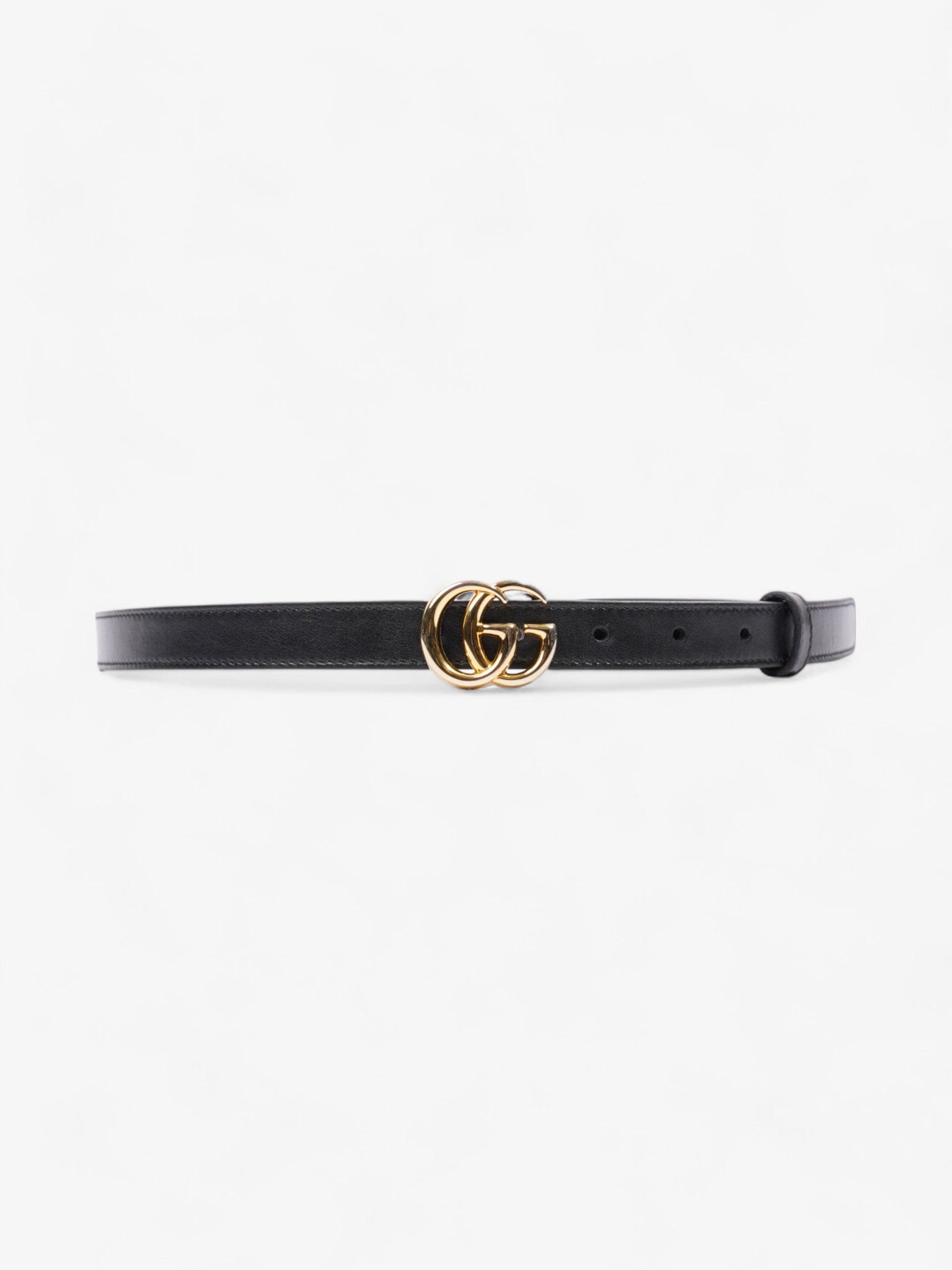 Gucci Marmont Thin Belt Handbag Leather Black Accessory 90Cm 36