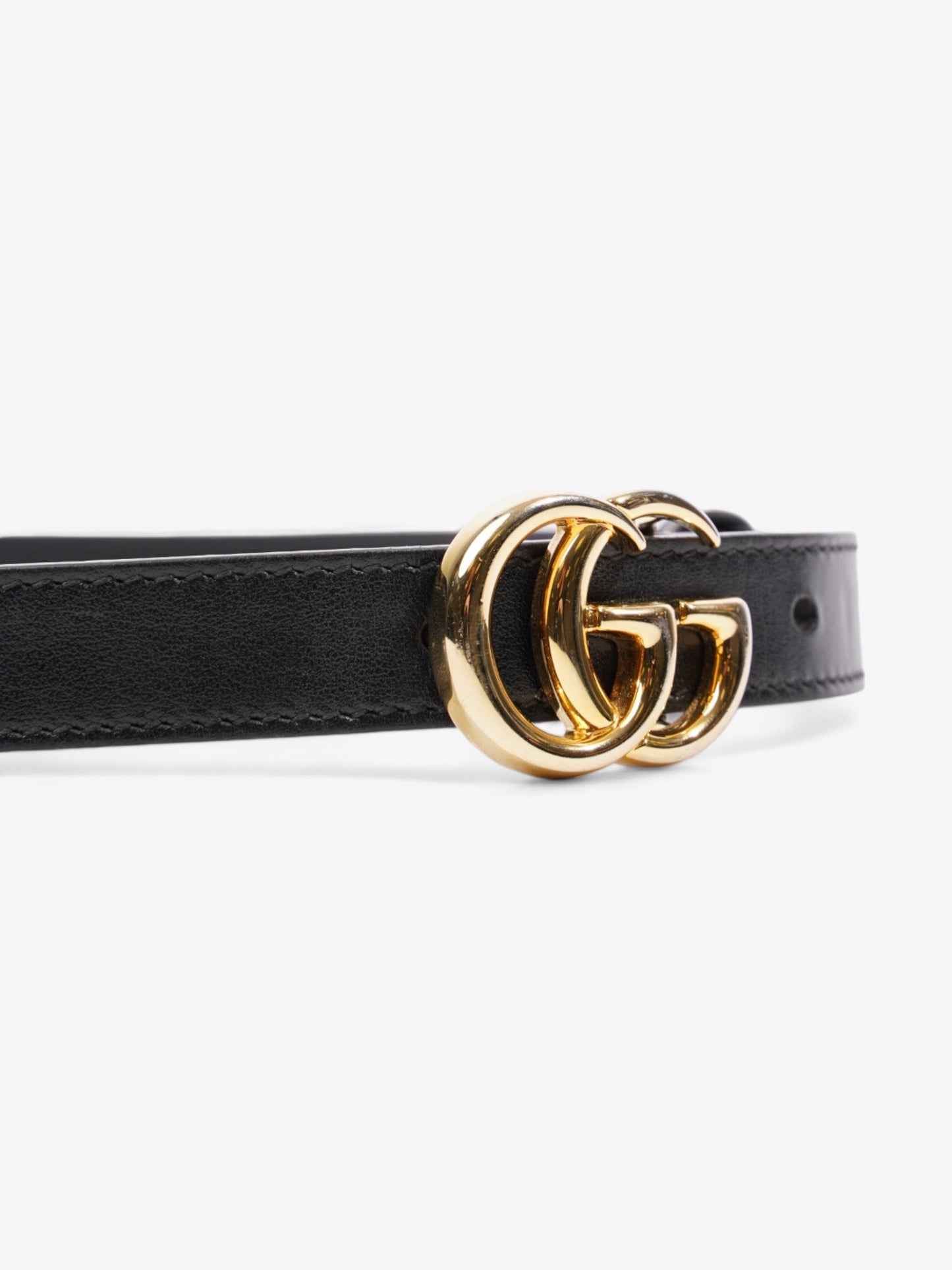 Gucci Marmont Thin Belt Handbag Leather Black Accessory 90Cm 36