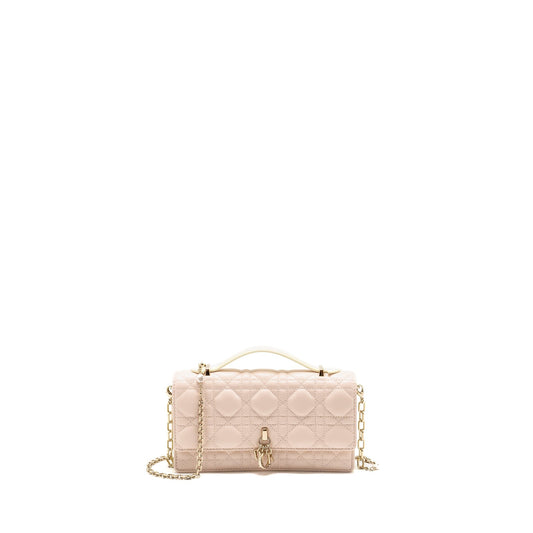 Dior My Purse Lambskin Light Light Yellow Handbag Pink Mini Travel Bag