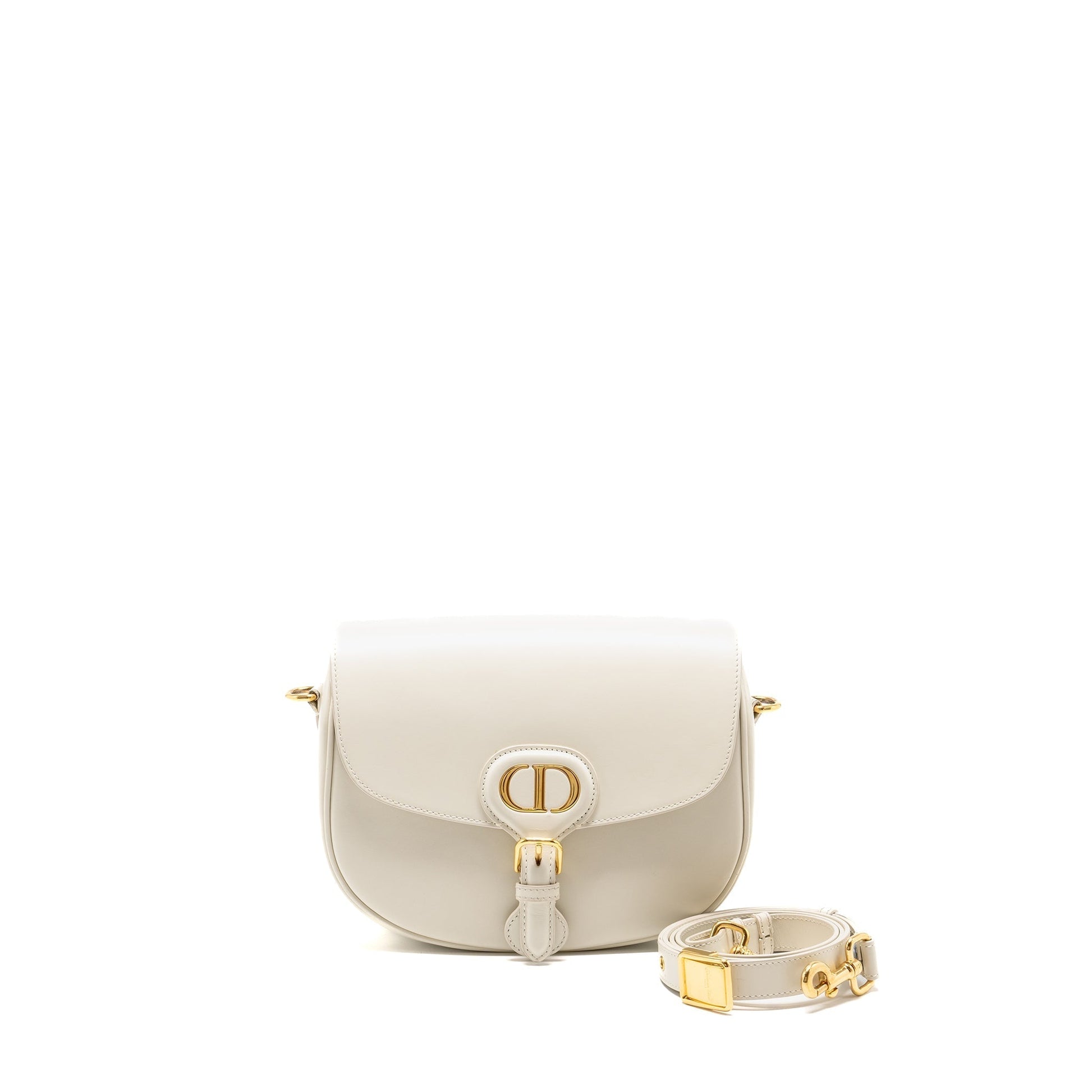 Dior Bobby Purse Calfskin Handbag White Medium Travel Bag