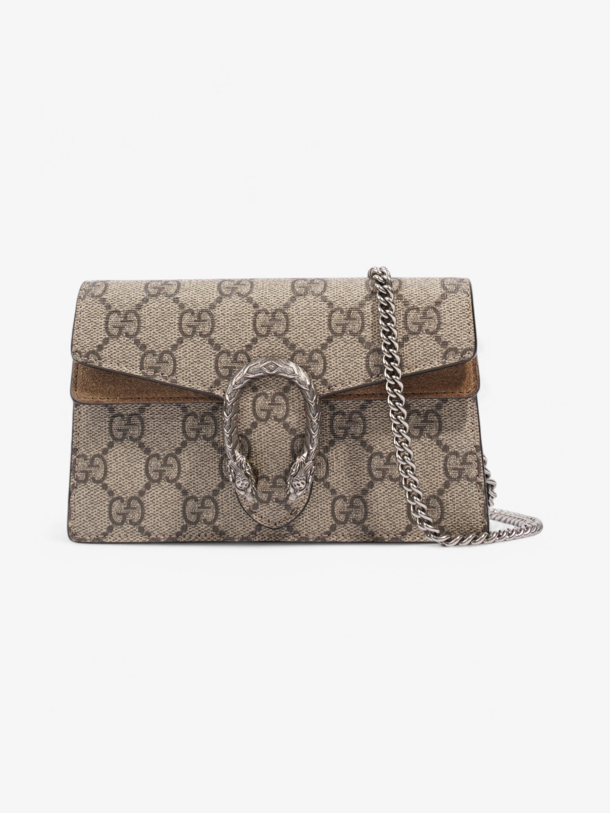 Gucci Dionysus Coated Shoulder Bag Canvas Beige