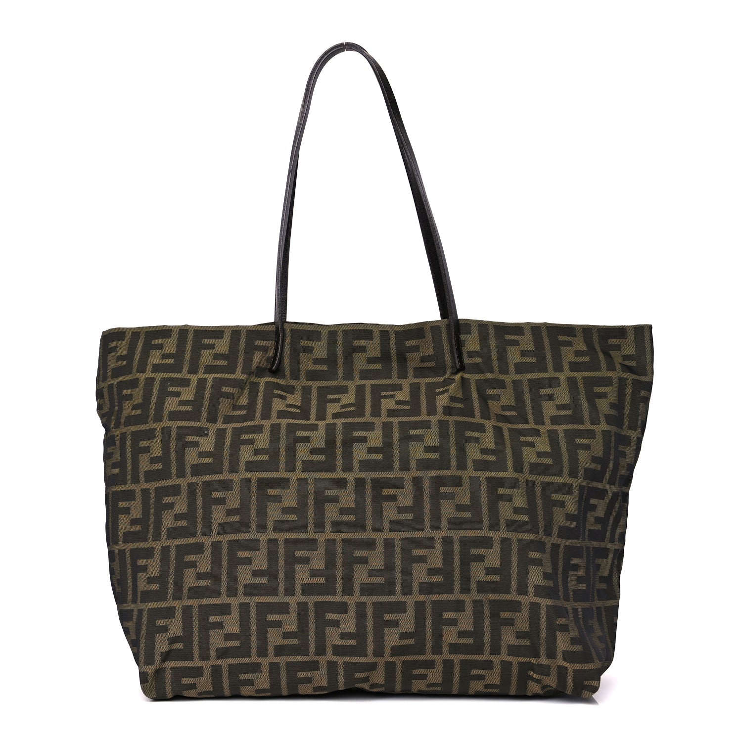 Fendi Handbag Zucca Shopping Tote Tobacco Canvas Brown Tote Bag