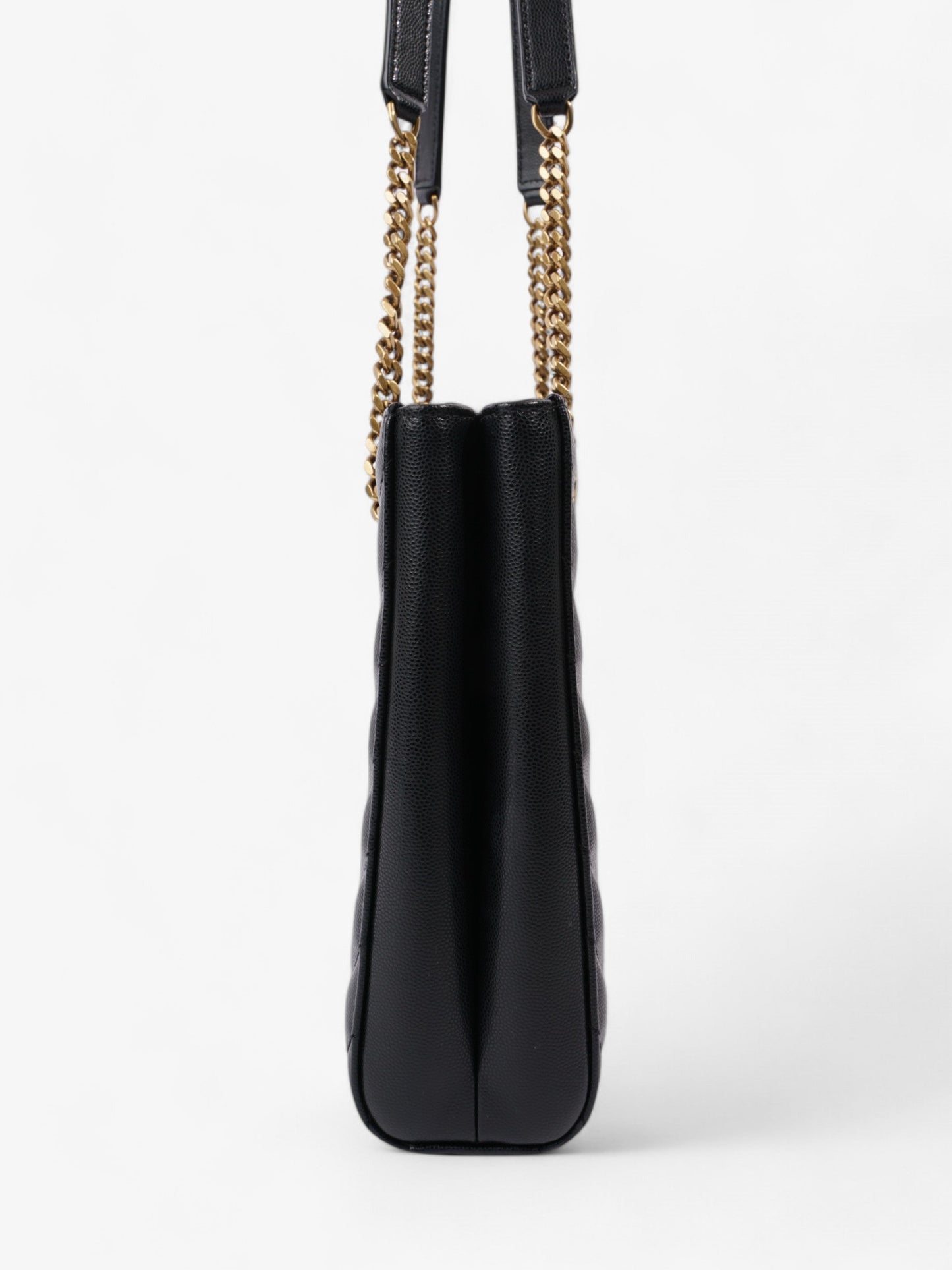 YSL Saint Laurent Tribeca Tote Leather Matelasse Black Shoulder Bag