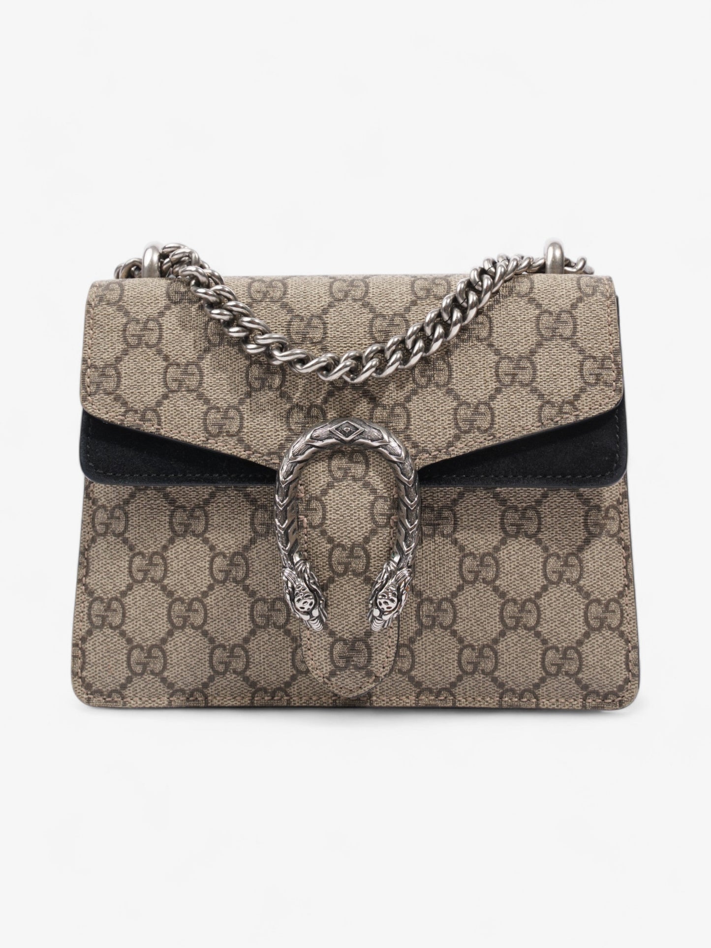 Gucci Dionysus Supreme Coated Shoulder Bag Canvas Black