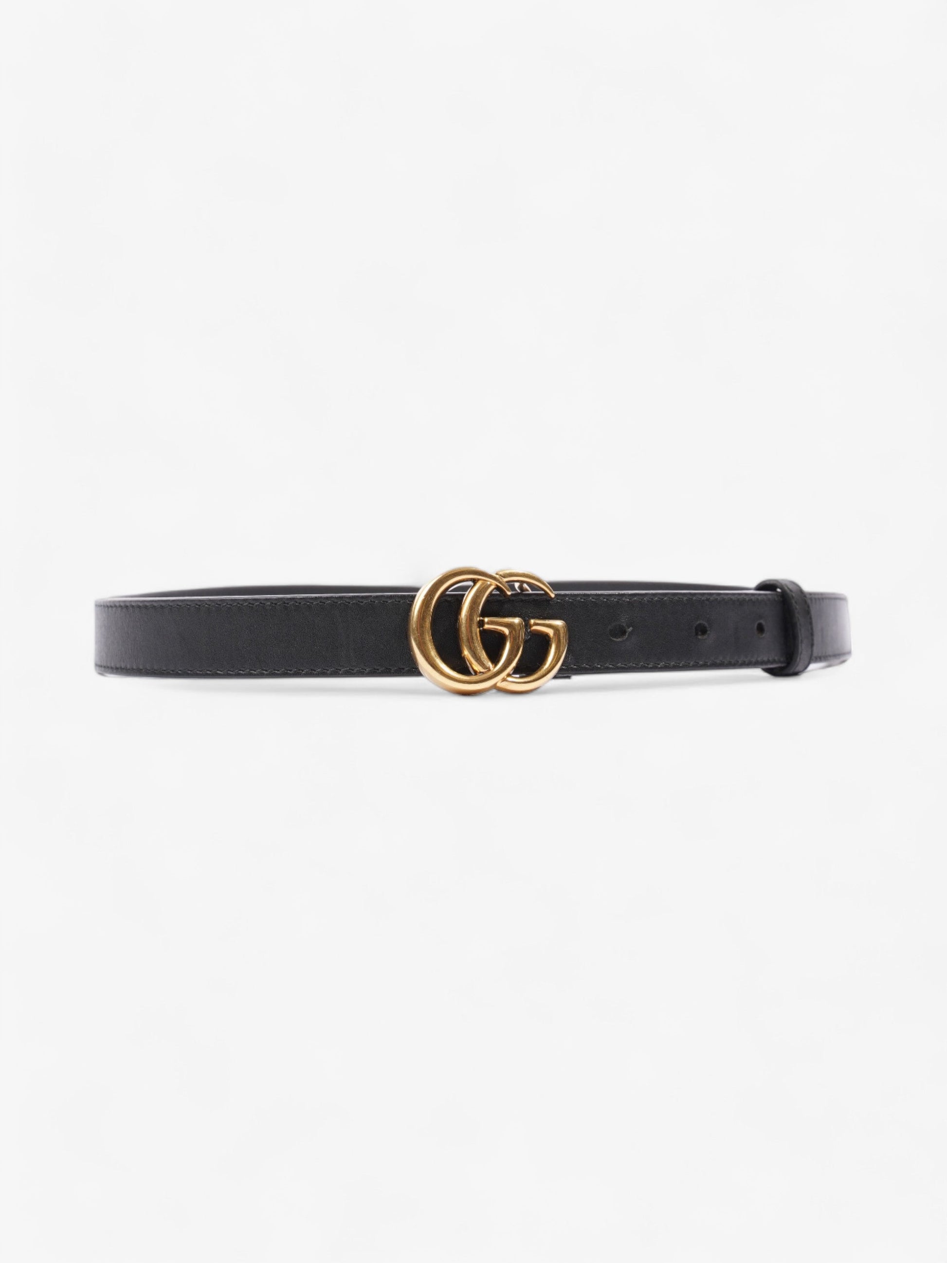 Gucci Marmont Thin Belt Handbag Leather Black Accessory 80Cm 32