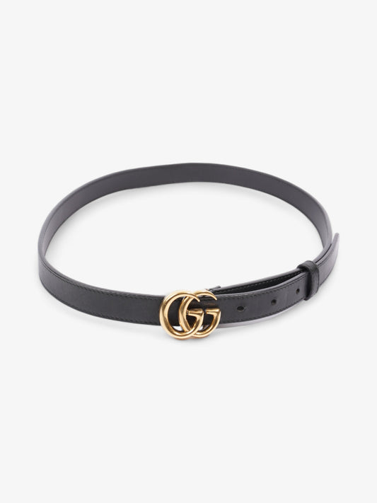 Gucci Marmont Thin Belt Handbag Leather Black Accessory 80Cm 32