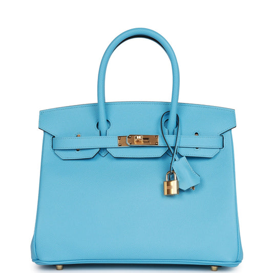 Hermes Birkin Celeste Epsom Hardware Handbag Gold Travel Bag Hardware 5