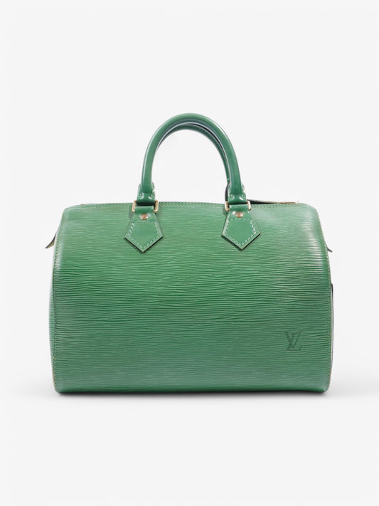 Louis Vuitton Speedy 30 Green Leather Epi Handbag
