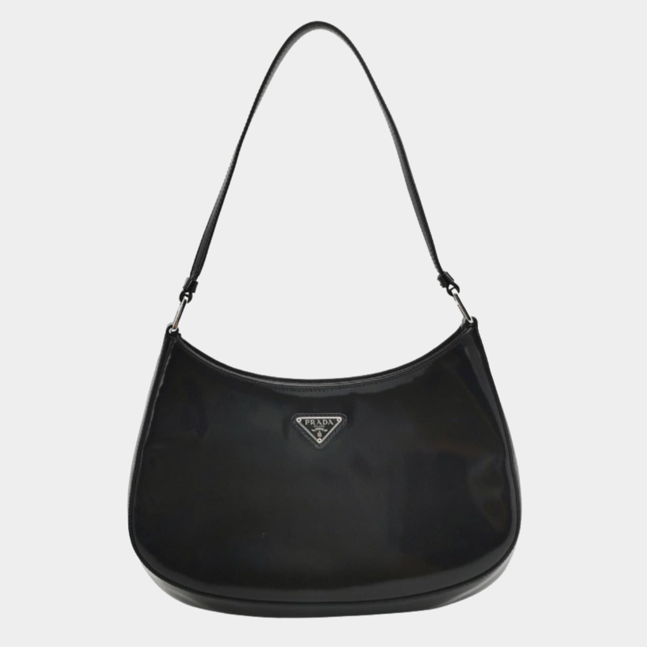 Prada Cleo Smooth Shoulder Bag Leather Black