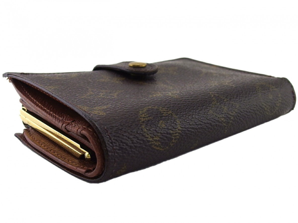 Louis Vuitton Bifold Dark x Portefeuille Vienova Brown Beige Wallet Case