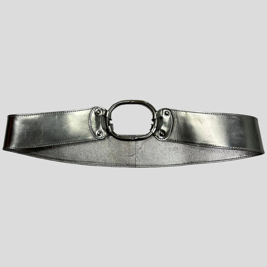 Prada Handbag Milano 90’s Astro Buckle Belt Leather Metal