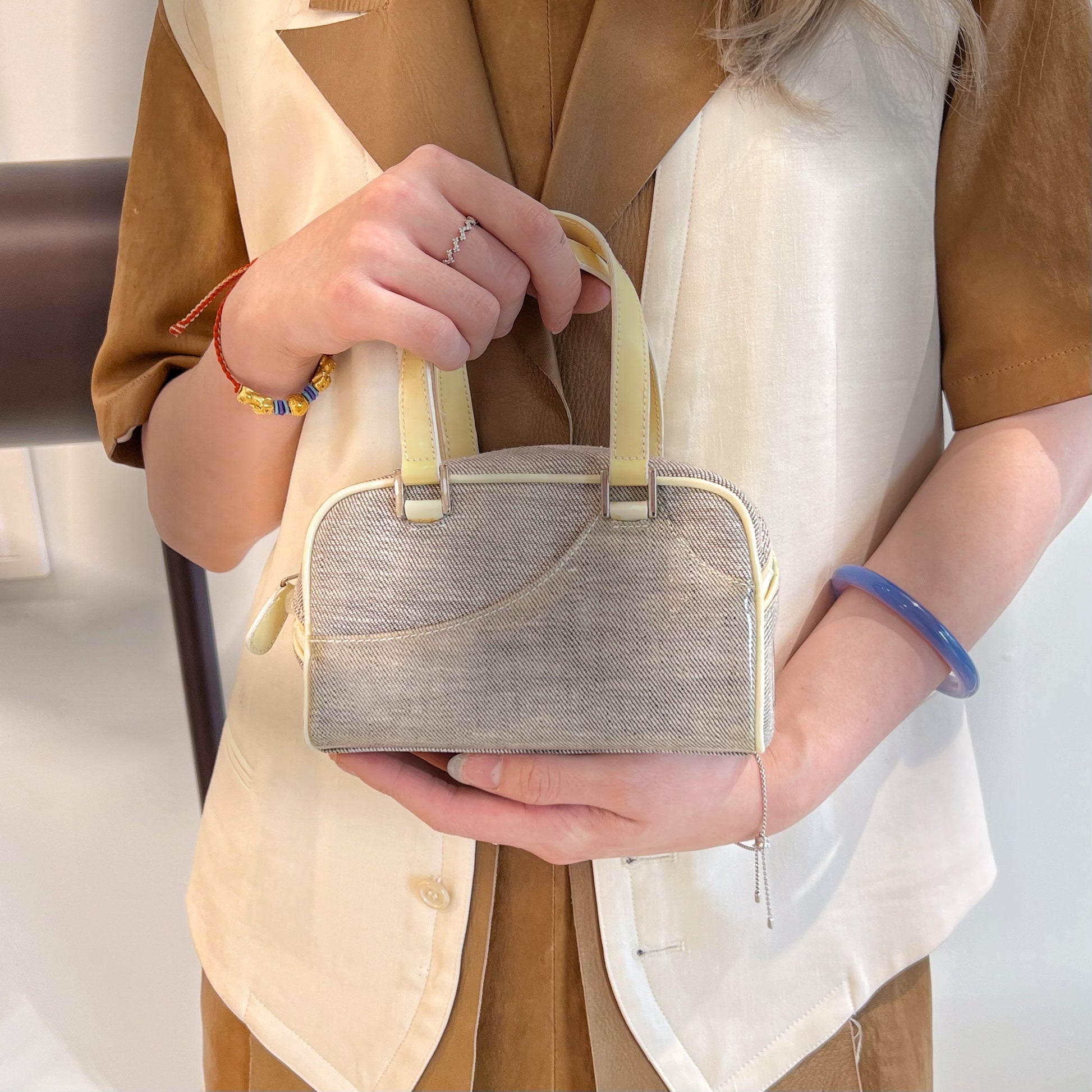 Dior Christian Grey Handbag Tsw Pop Canvas Gray Mini Travel Bag