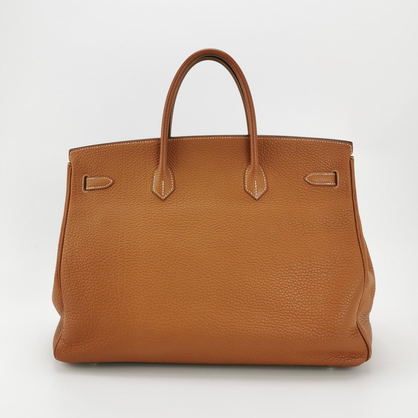 Hermes Birkin Togo Calfskin Palladium Hardware Box M Leather Gold Travel Bag