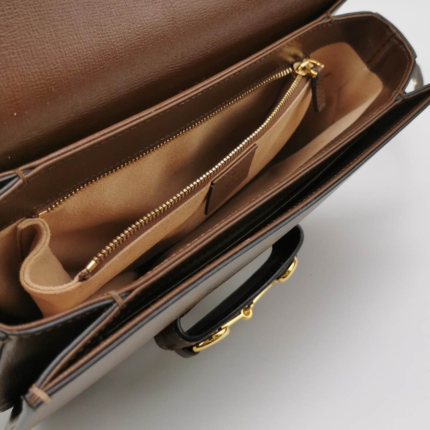Gucci Horsebit Caramel Leather Brown Small Shoulder Bag