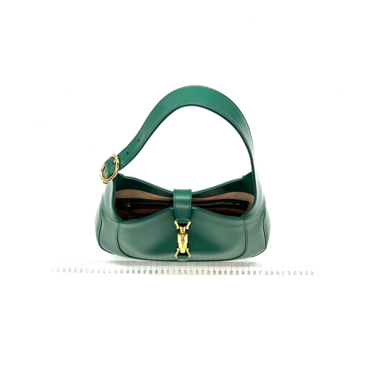 Gucci Jackie Adjustable Strap Leather Green Small Travel Bag Strap 5