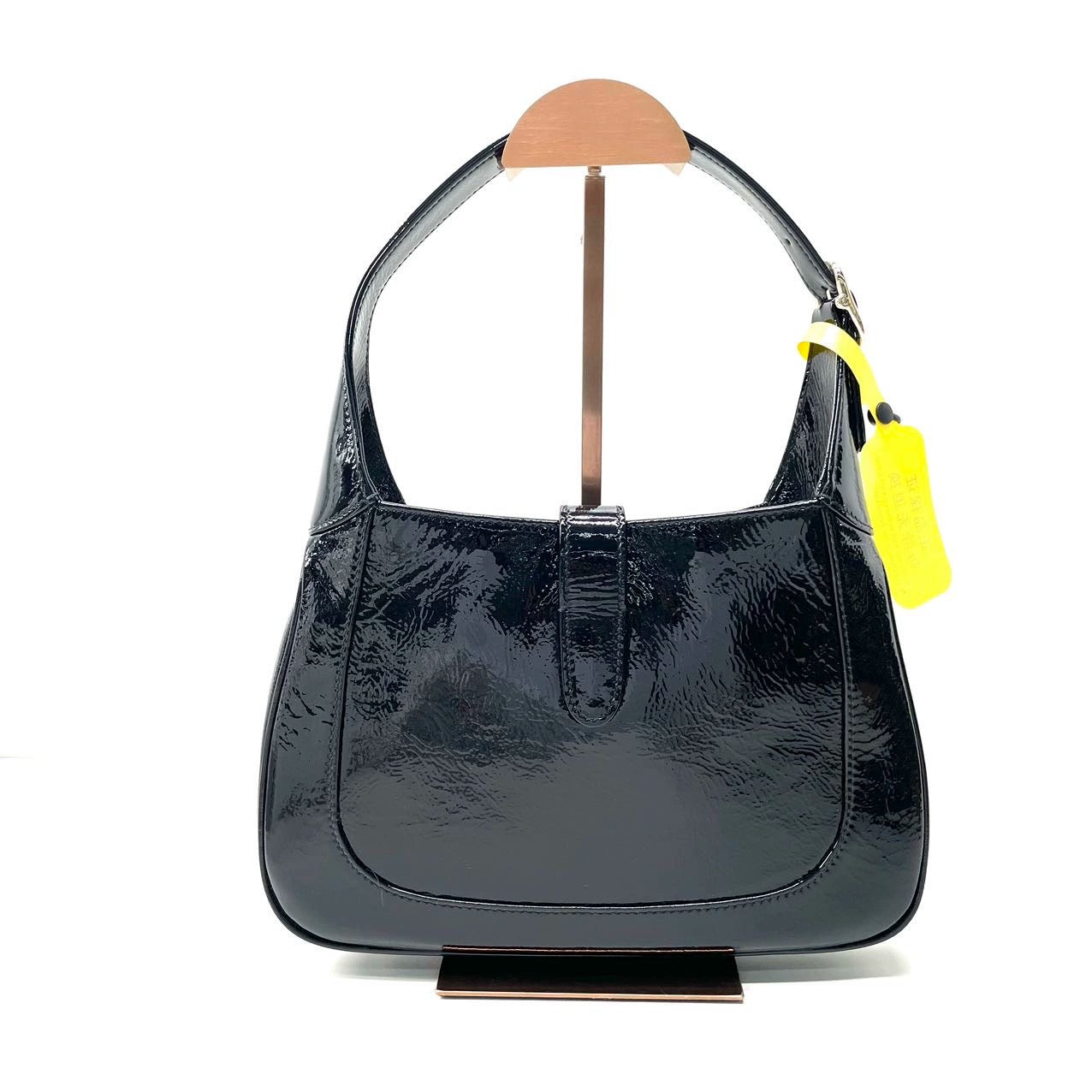 Gucci Jackie S24 Leather Patent Black Small Shoulder Bag