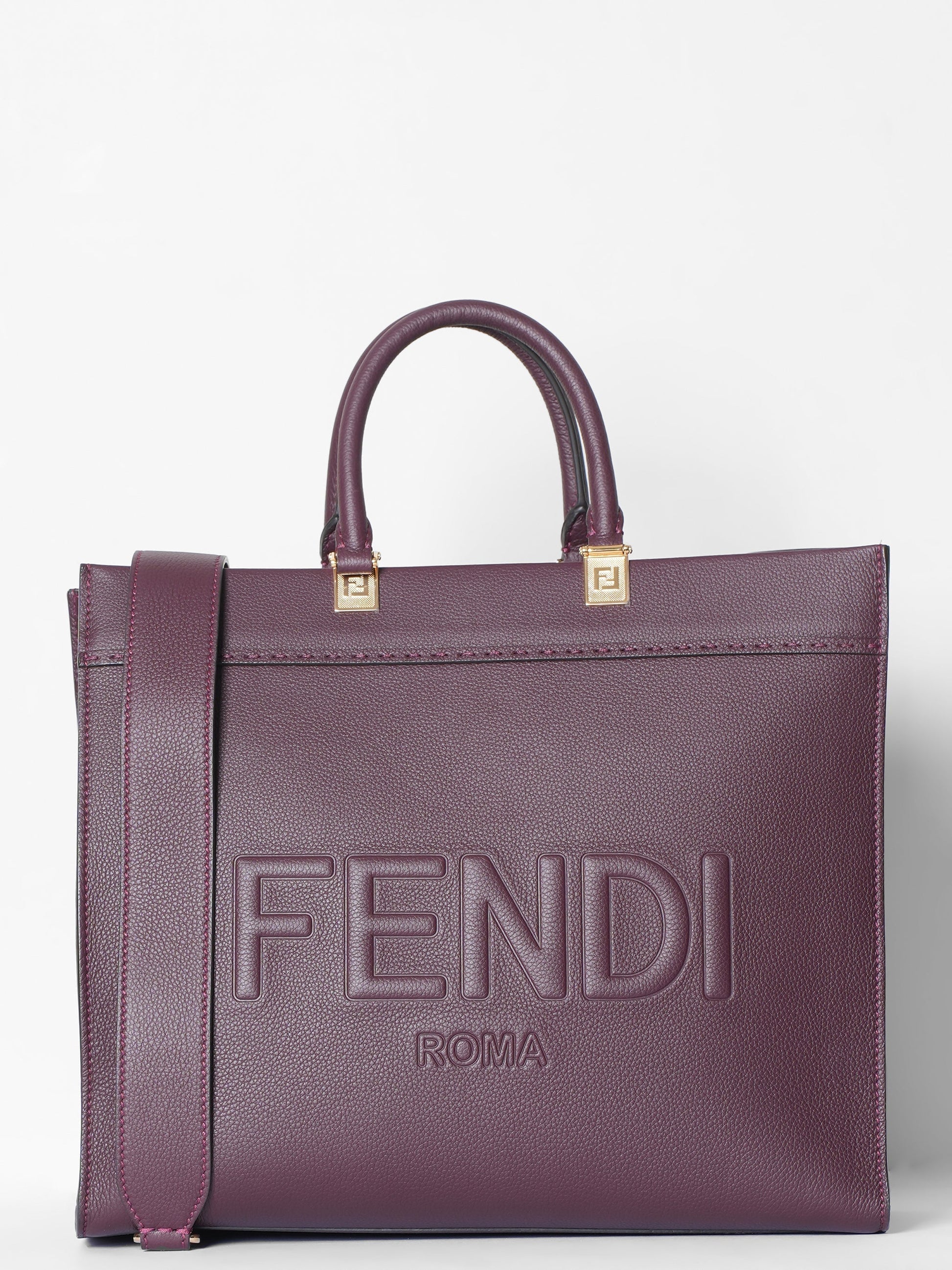 Fendi Sling Bag Sunshine Maroon Bag Medium Top Handle