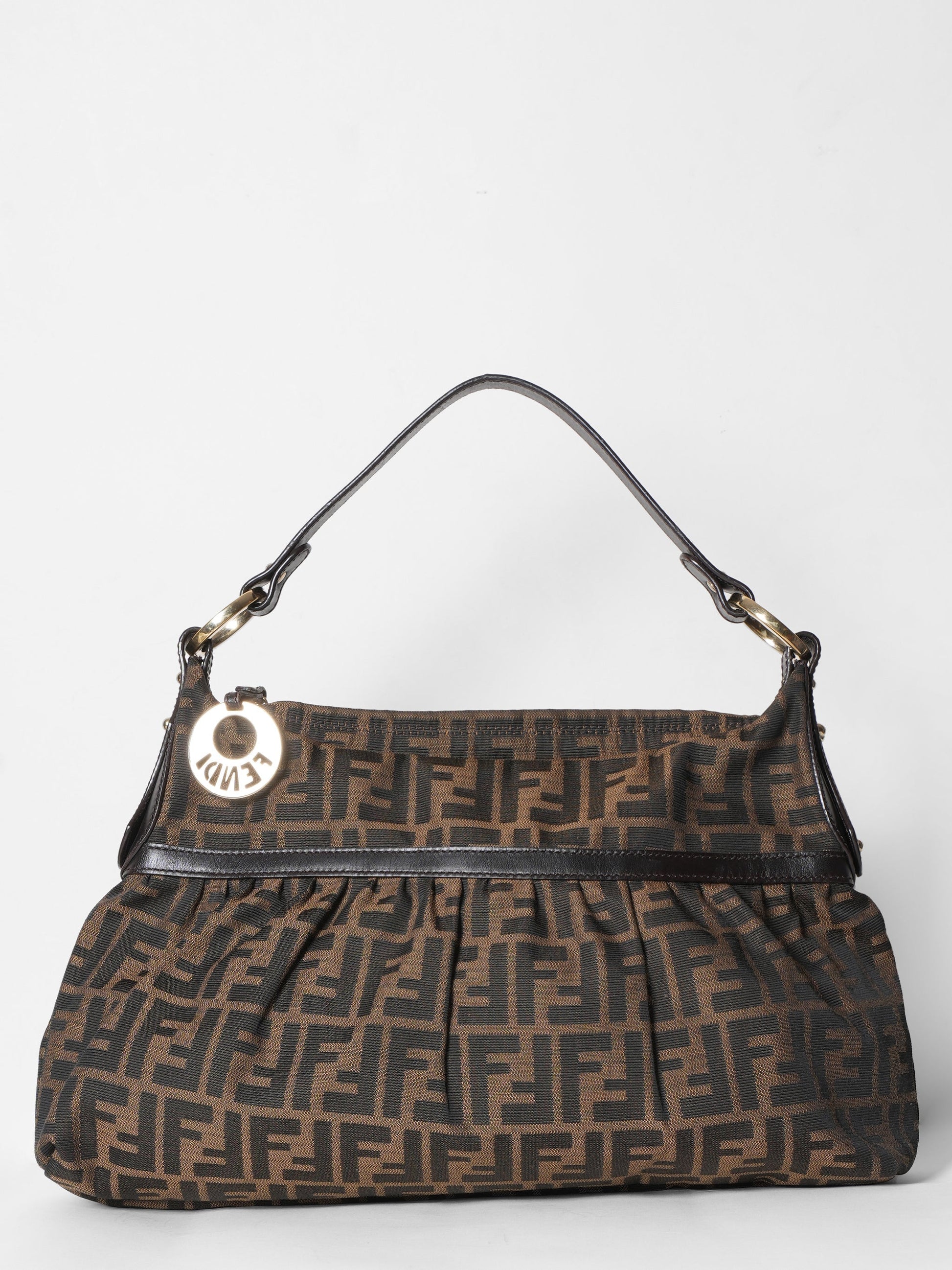 Fendi Shoulder Bag Zucca Tobacco Hobo Bag