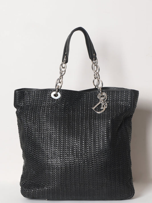 Dior Tote Bag New Christian Calfskin Bag Large Woven Shoulder Bag